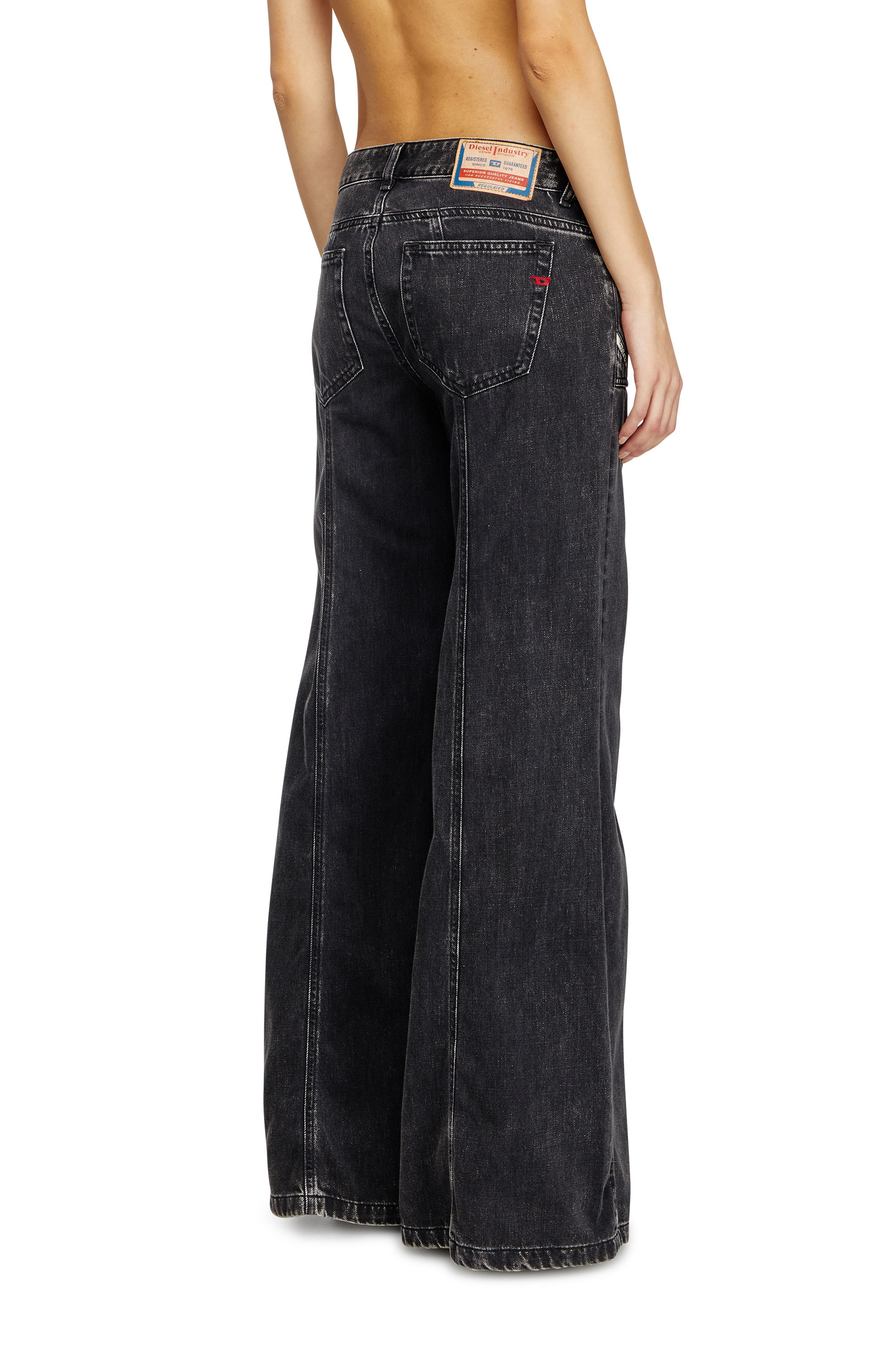 Flare Jeans D-Akii 068HN, Black/Dark grey Diesel - Woman's Flare Jeans D-Akii 068HN, Black/Dark grey - 4