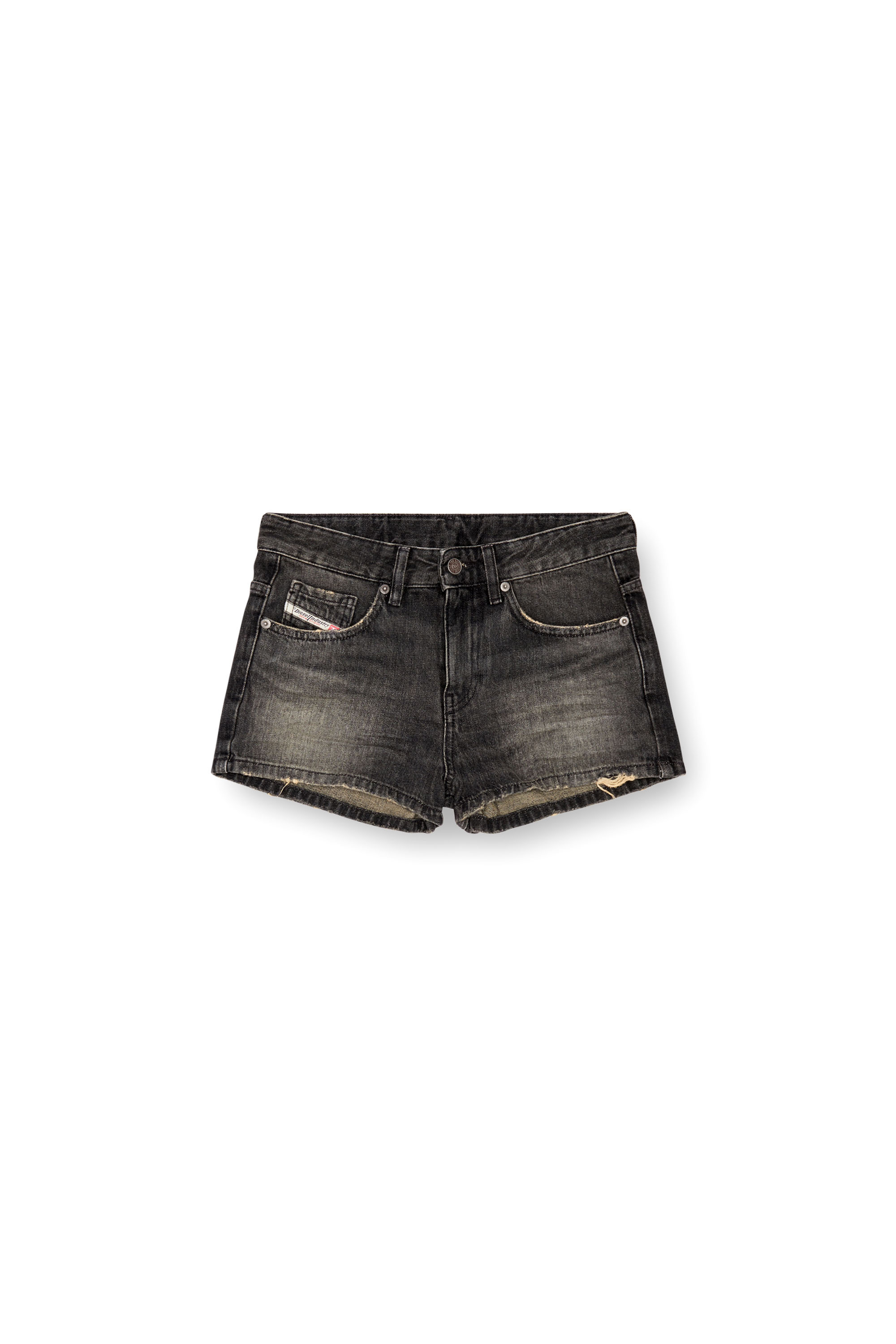 Diesel - DE-YUBA, Woman Denim shorts in Black - Image 5
