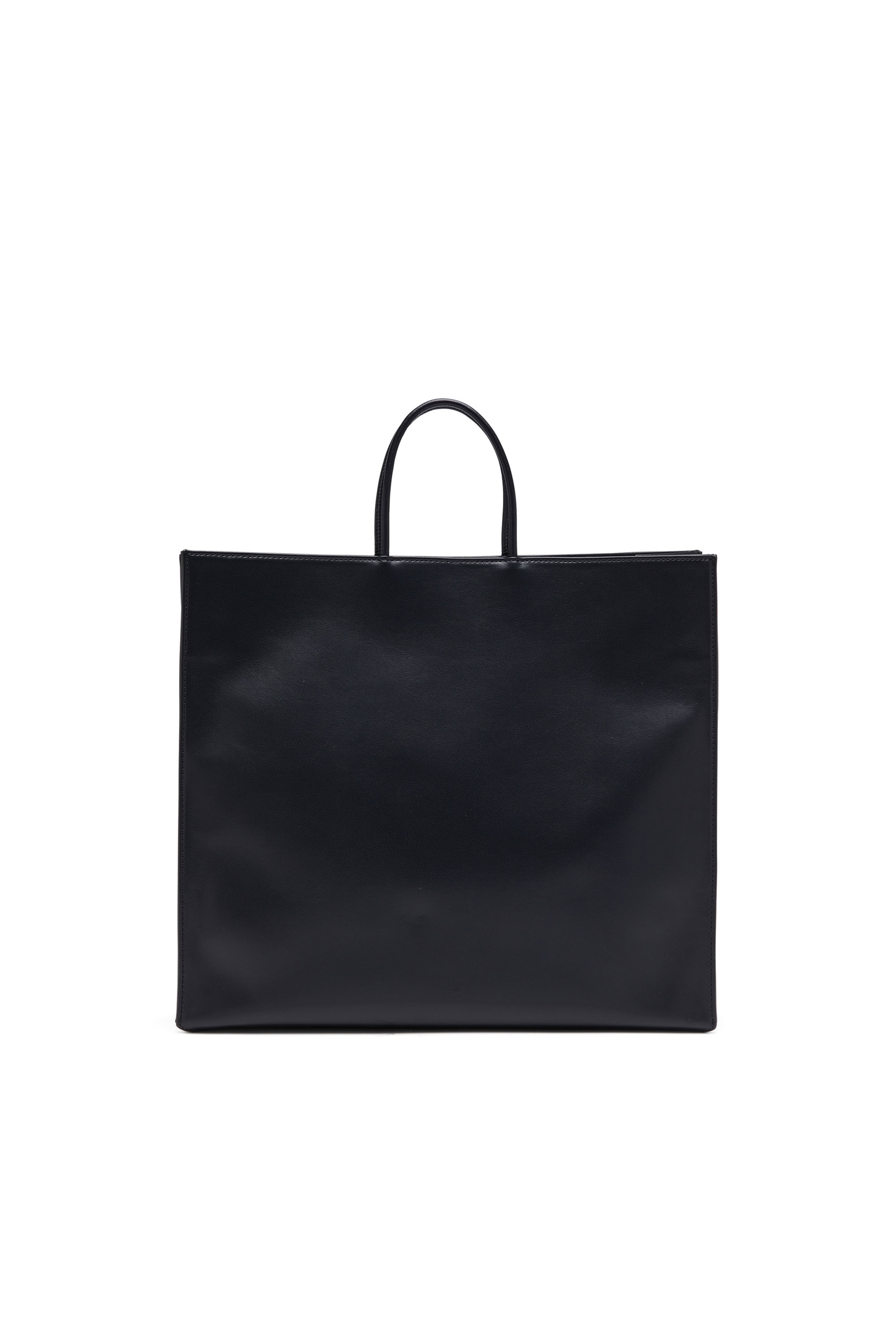 Diesel - DSL 3D TOTE EW X, Unisex Dsl 3D-Recycled PU tote bag with embossed logo in Black - Image 2
