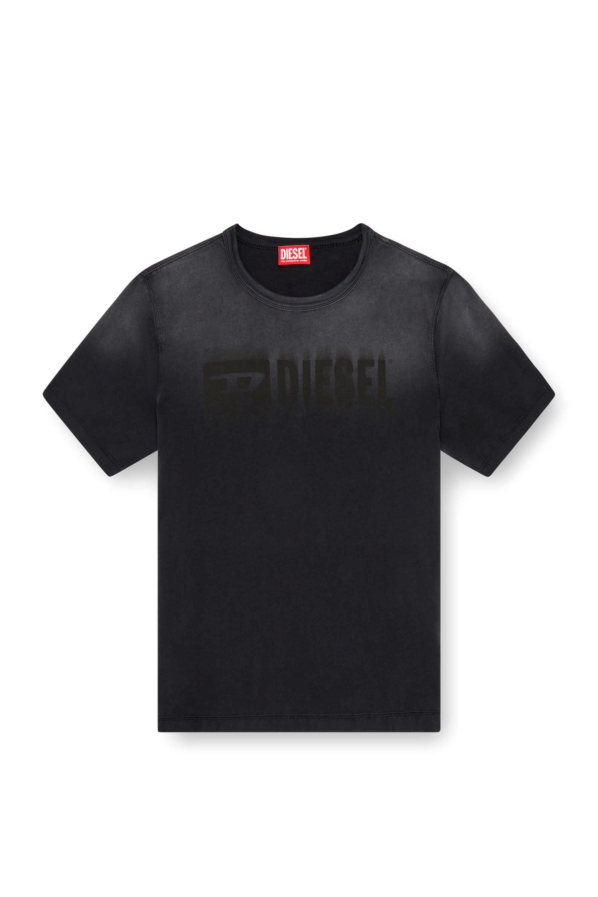 Diesel - T-ADJUST-K4, Man T-shirt with sun-faded treatment in Black - Image 3