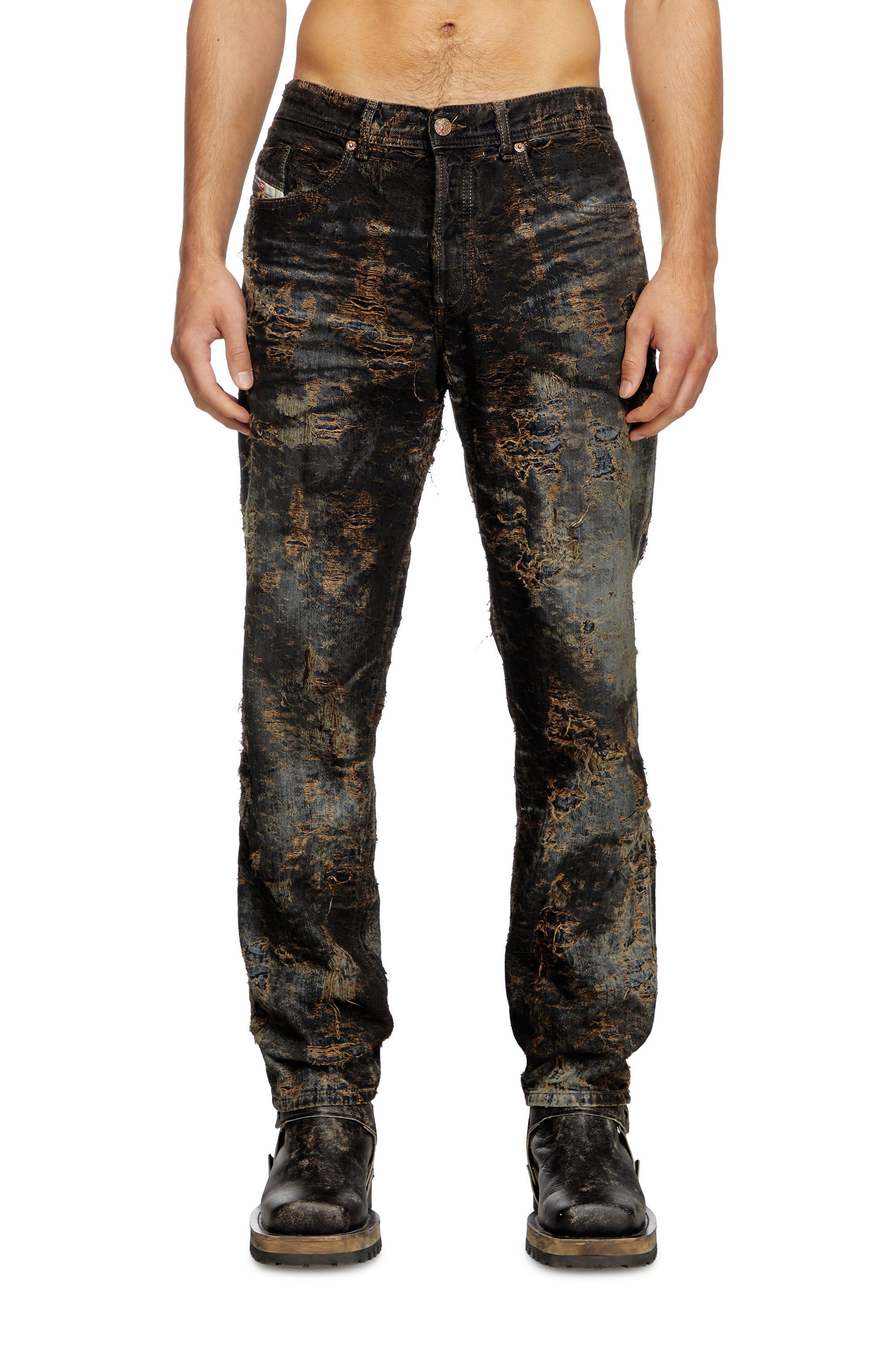 Diesel - Man's Regular Jeans 2023 D-Finitive 0ABCW, Black/Dark grey - 2