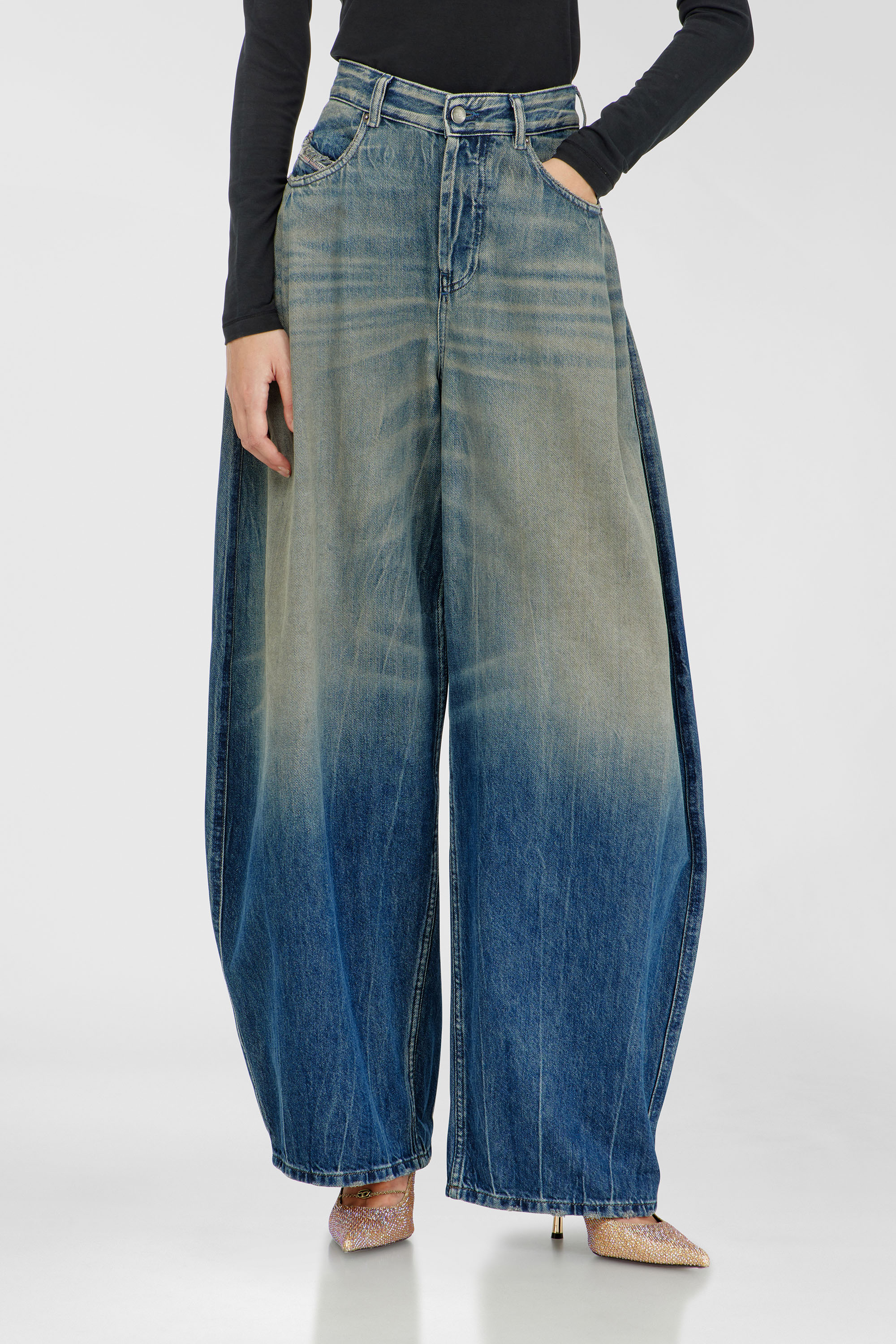 Diesel - Woman's Relaxed Jeans 1987 D-Khelz 09Q72, null - 4