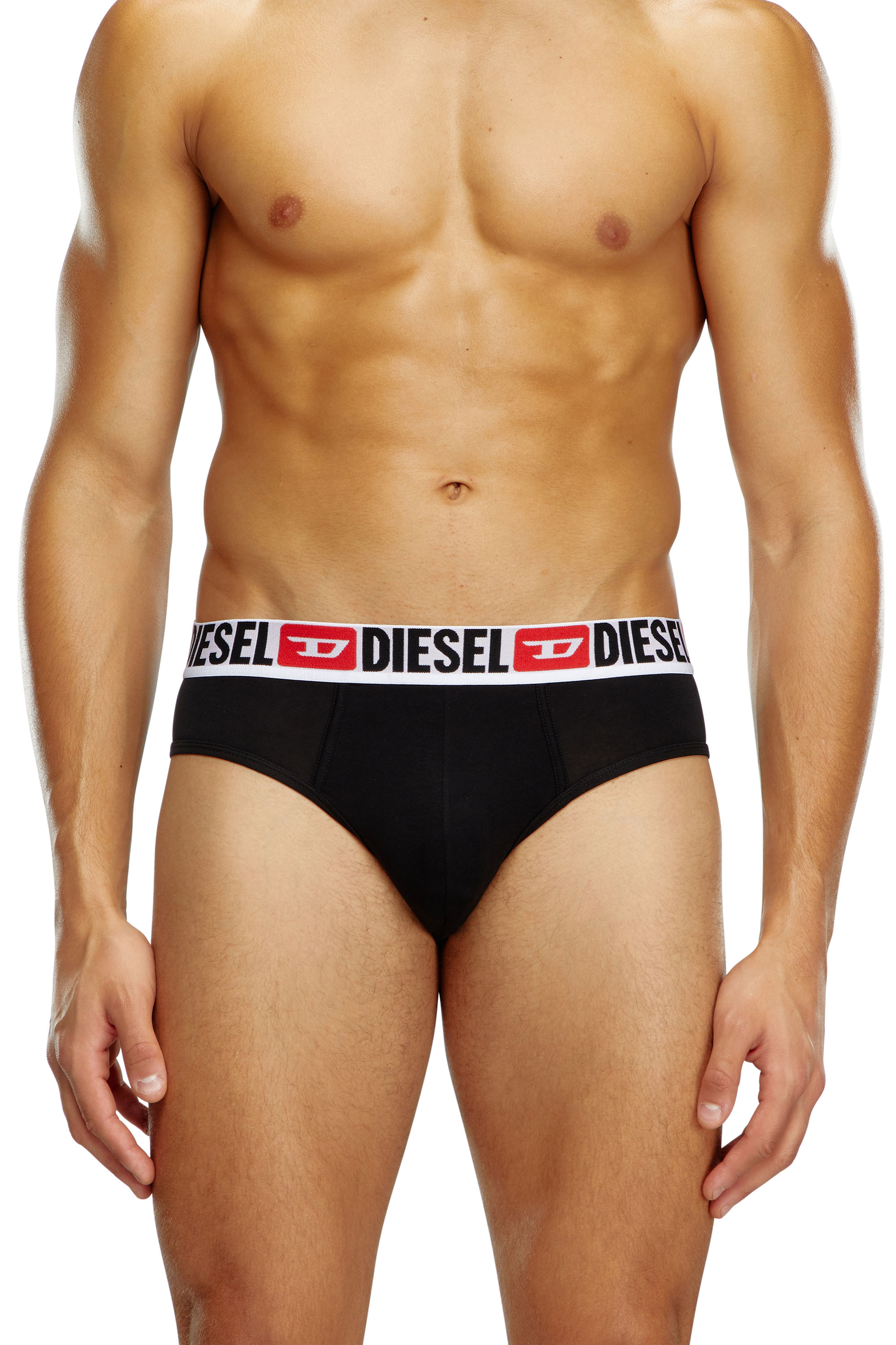 Diesel - UMBR-ANDRETHREEPACK, Man's Three-pack of solid-colour briefs in Black - 2