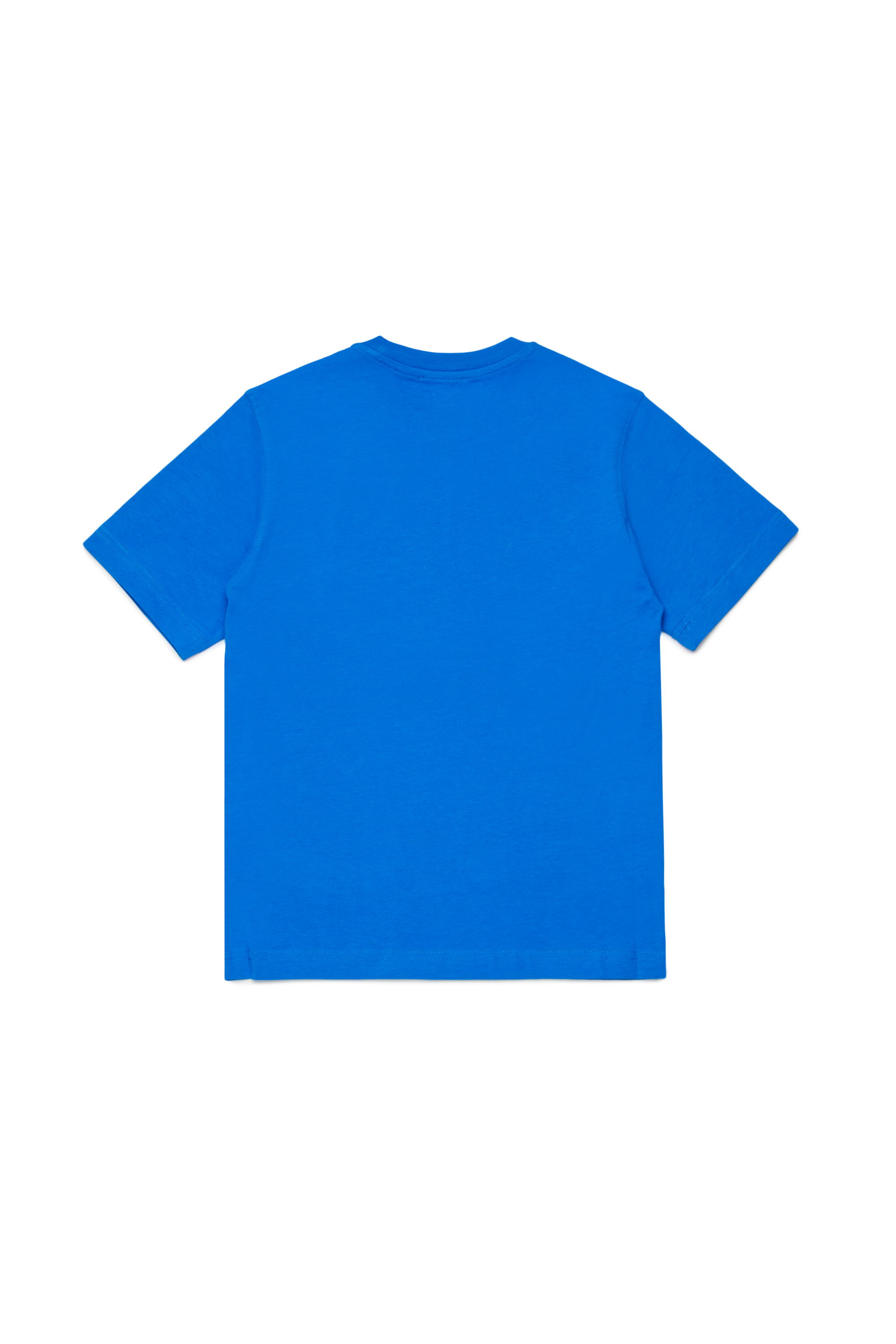 Diesel - TCIRCLE OVER, Man's Cotton T-shirt with Diesel print in Blue - 2