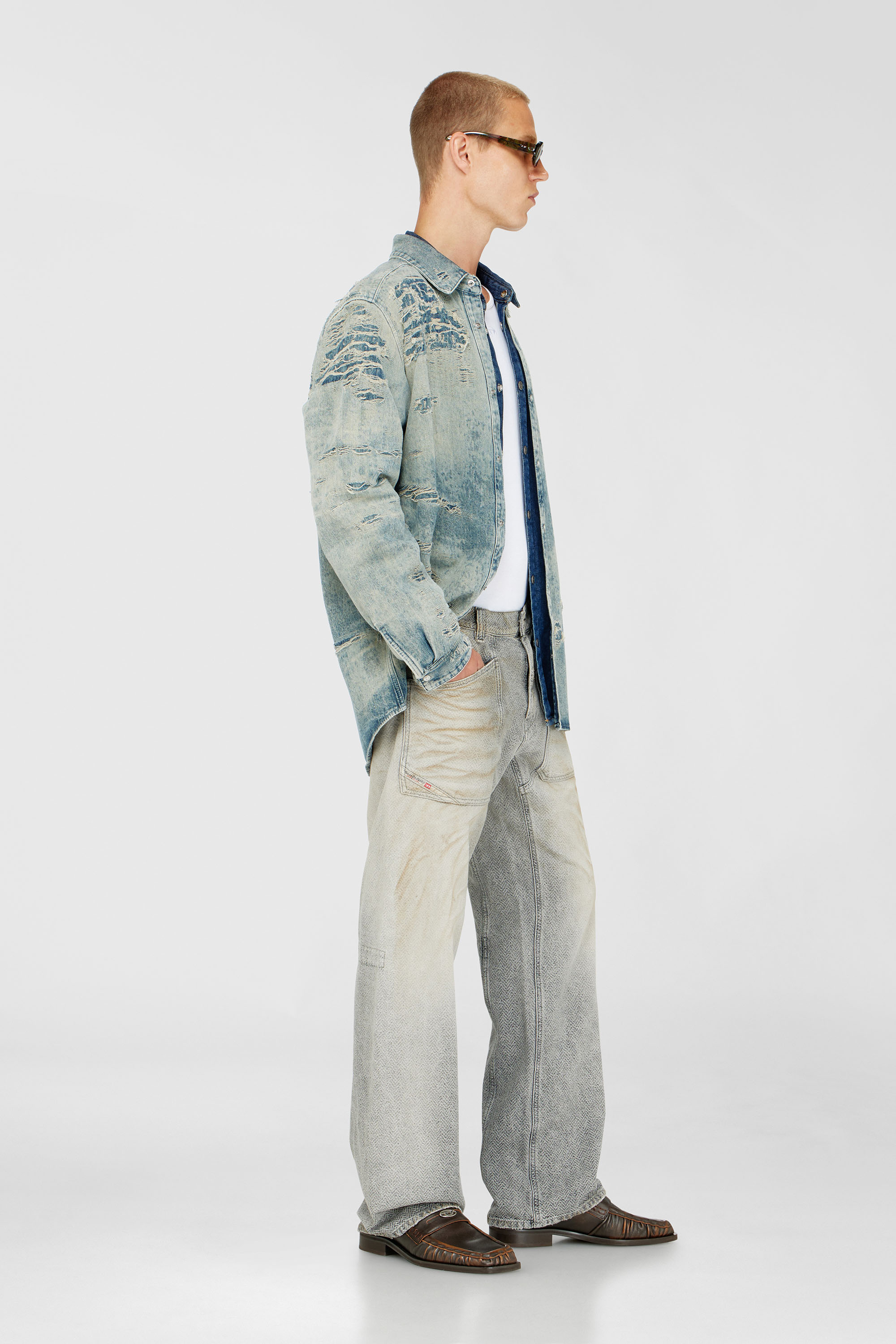Diesel - Man's Relaxed Jeans D-Zeta 09Q11, Grey - 2