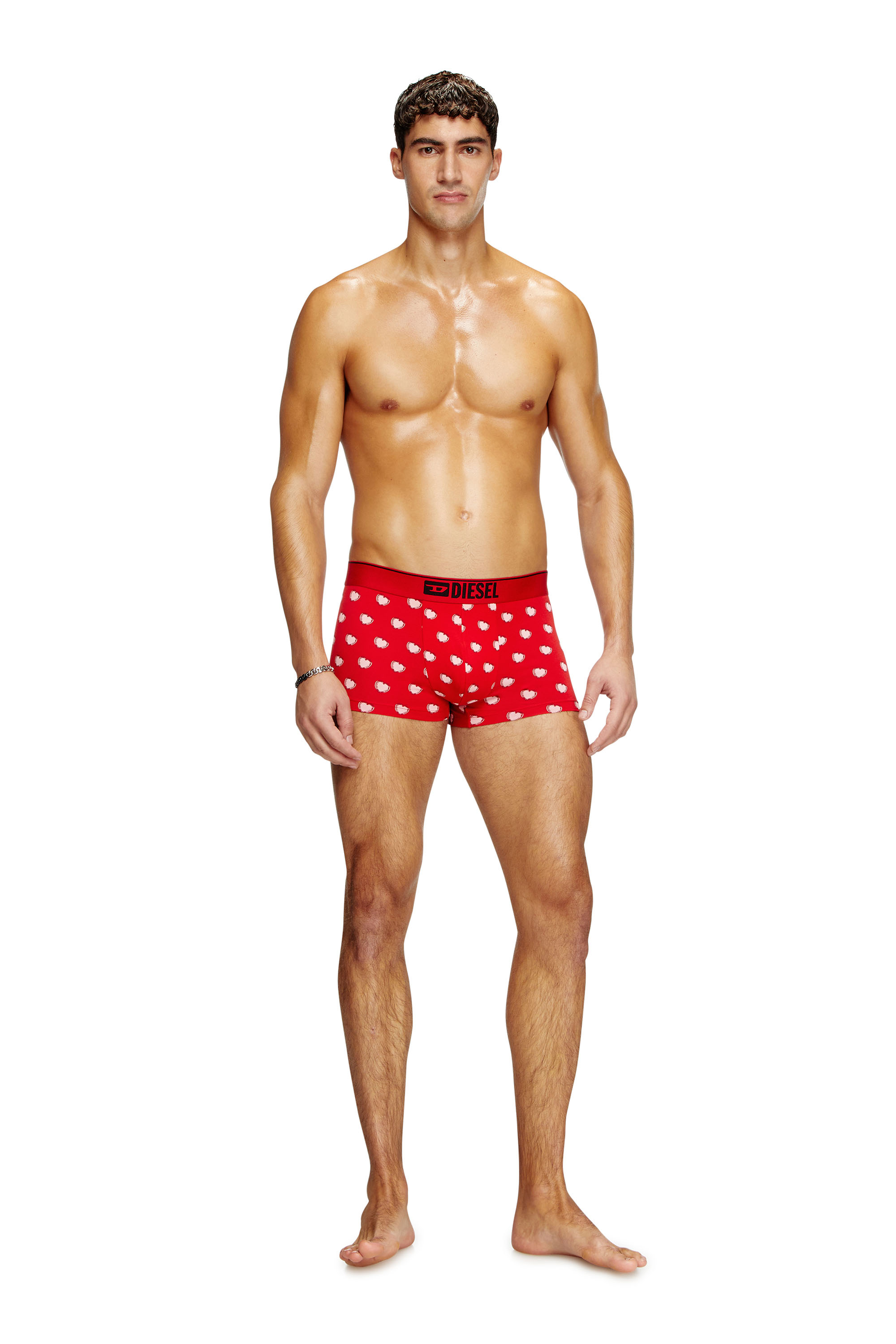 Diesel - DAMIEN-GFT-3PACK, Man's Three-pack boxer briefs with heart motif in Black/Red - 3