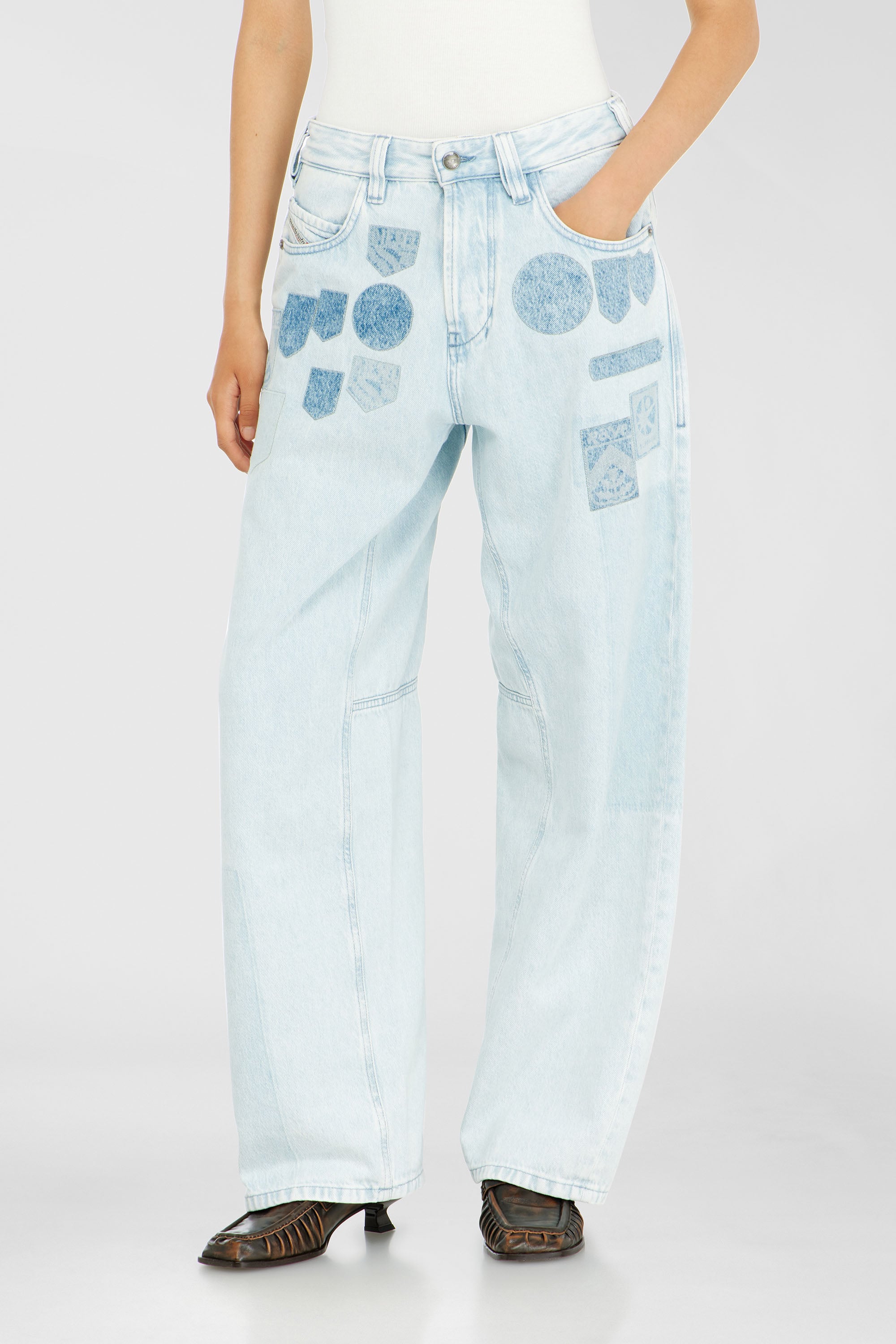 Diesel - Unisex's Relaxed Jeans 1997 D-Enim-M 0IFBQ, Light Blue - 1