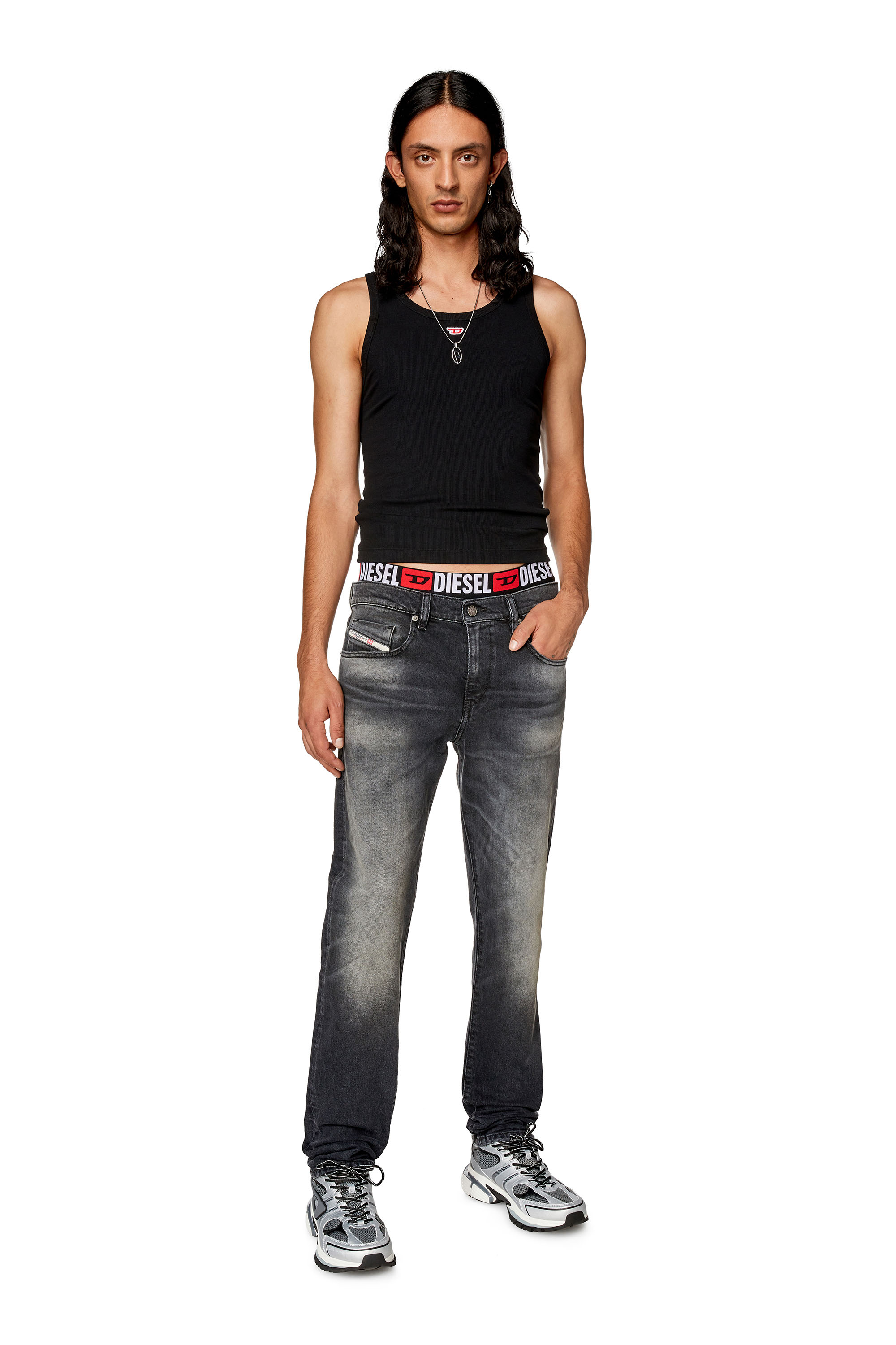 Diesel - Slim Jeans 2019 D-Strukt 09G20, Black/Dark grey - Image 4