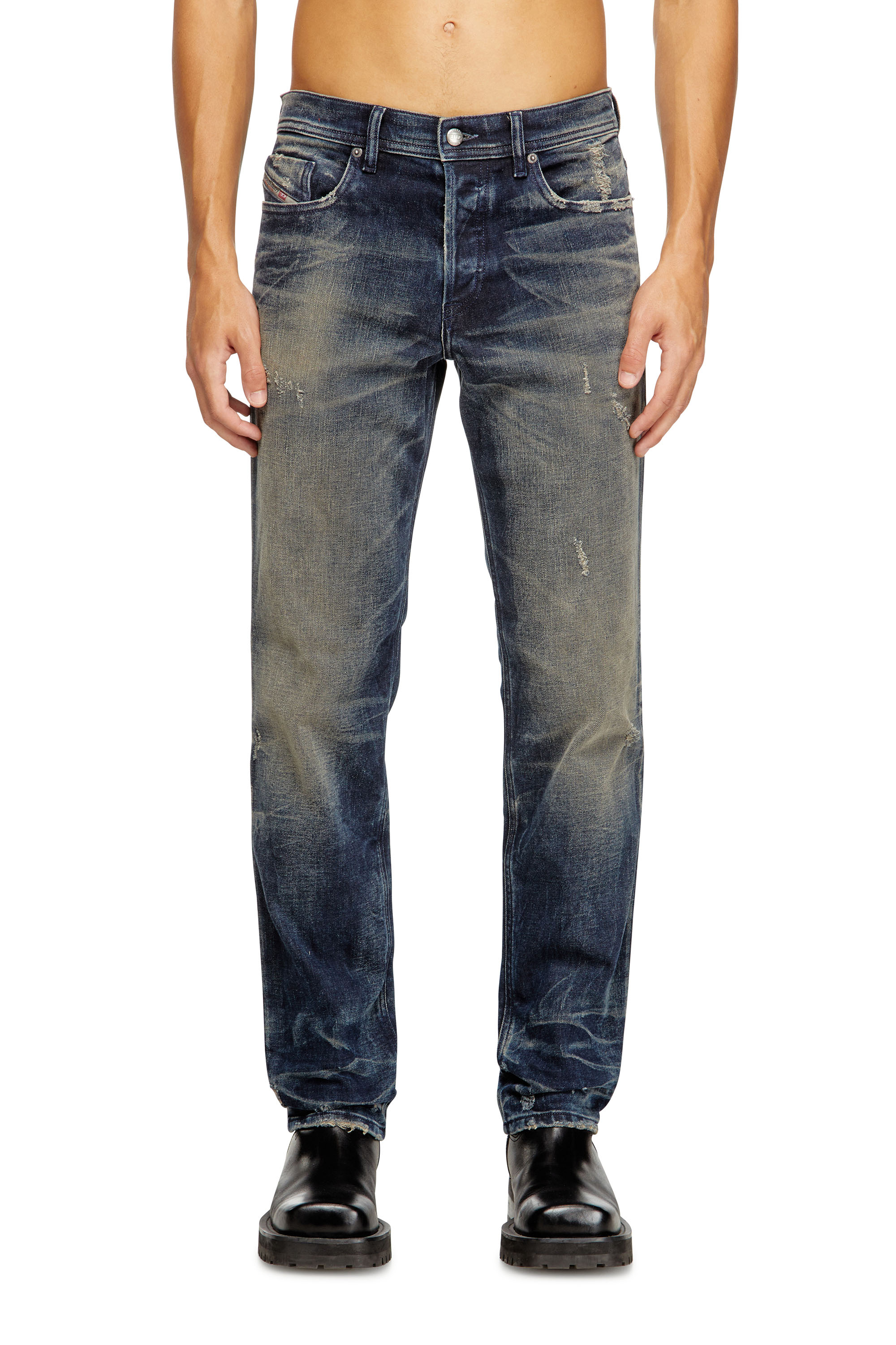 Regular Jeans 2023 D-Finitive 09M46, Dark Blue Diesel - Man's Regular Jeans 2023 D-Finitive 09M46, Dark Blue - 3