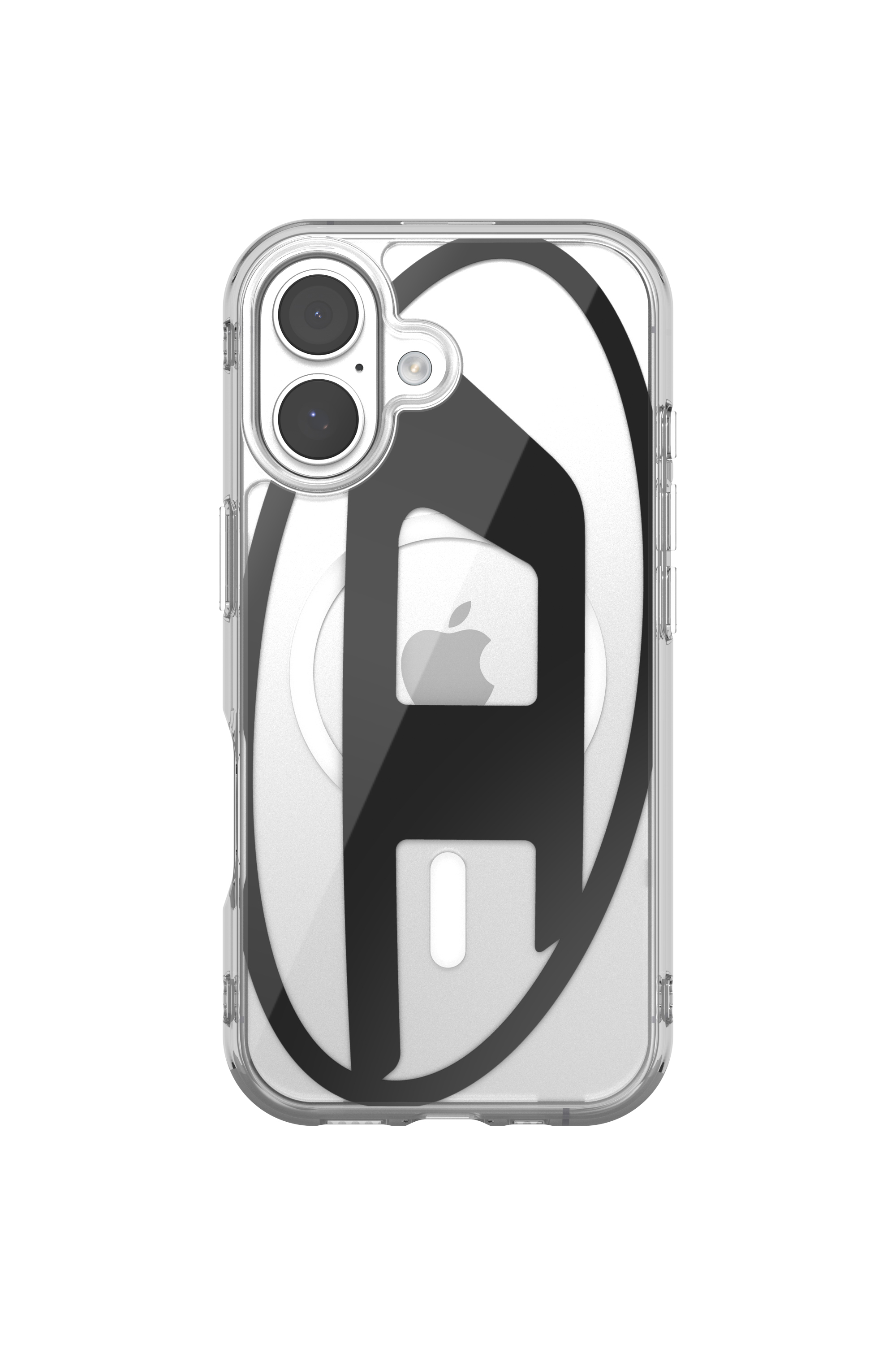 Diesel - 60415 AOP CASE, Unisex's Oval D metallic case with magsafe for iPhone 17 in Black - 2