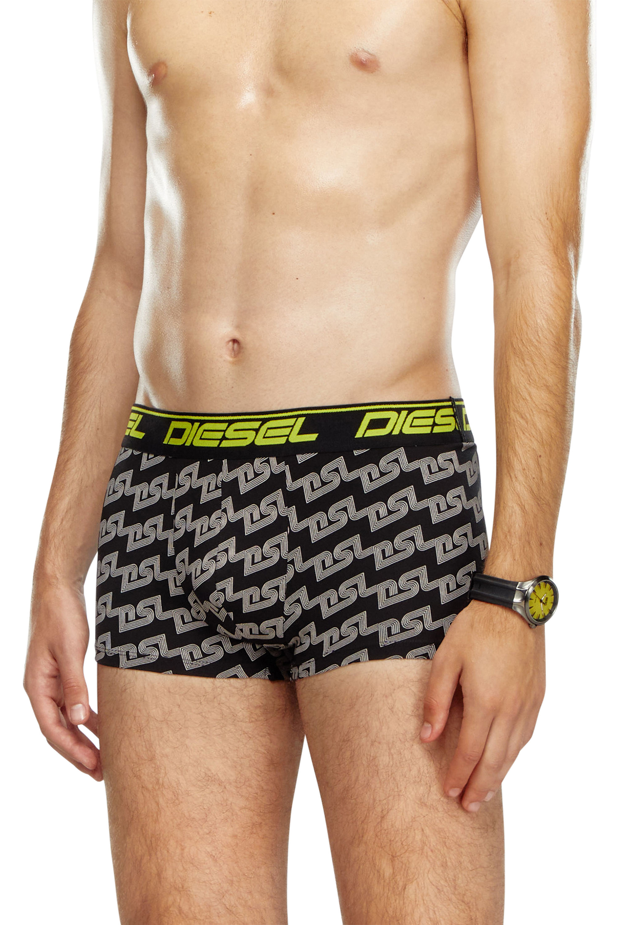 Diesel - UMBX-DAMIEN, Man's Boxer briefs with splatter print in Black/Yellow - 2