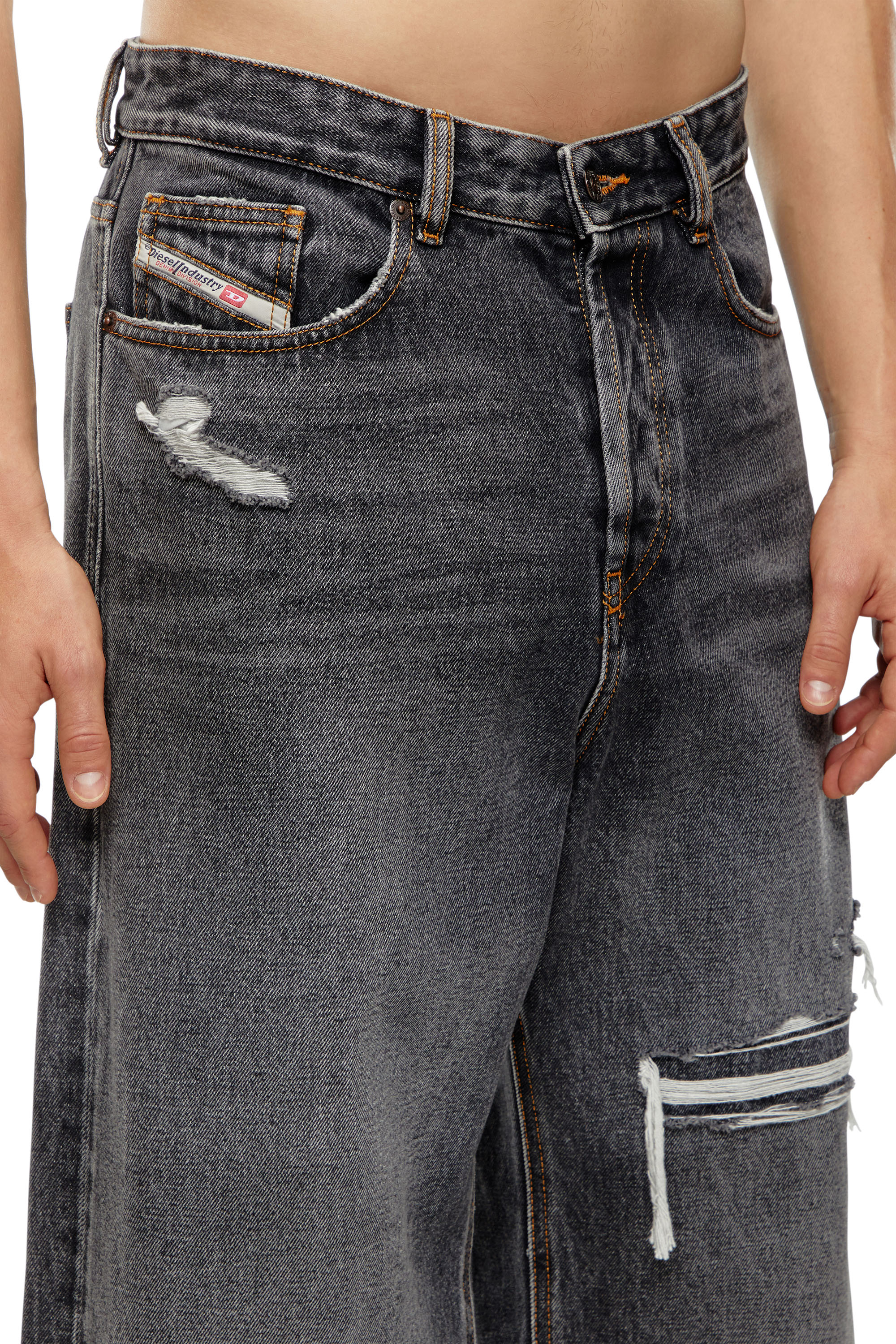 Diesel - Straight Jeans D-Rise 007F6, Black/Dark grey - Image 4