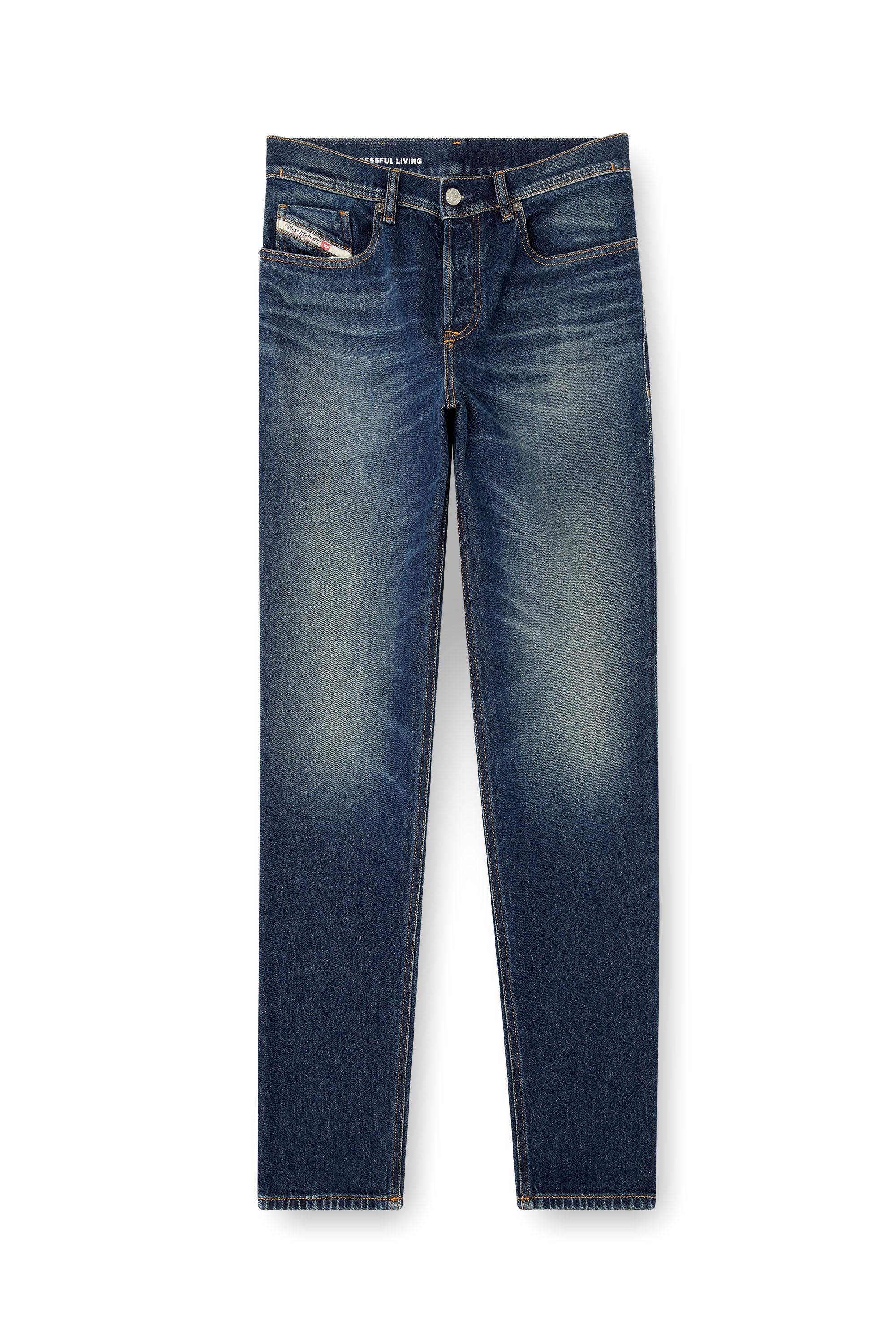 Regular Jeans 2023 D-Finitive 09M10, Dark Blue Diesel - Man's Regular Jeans 2023 D-Finitive 09M10, Dark Blue - 2