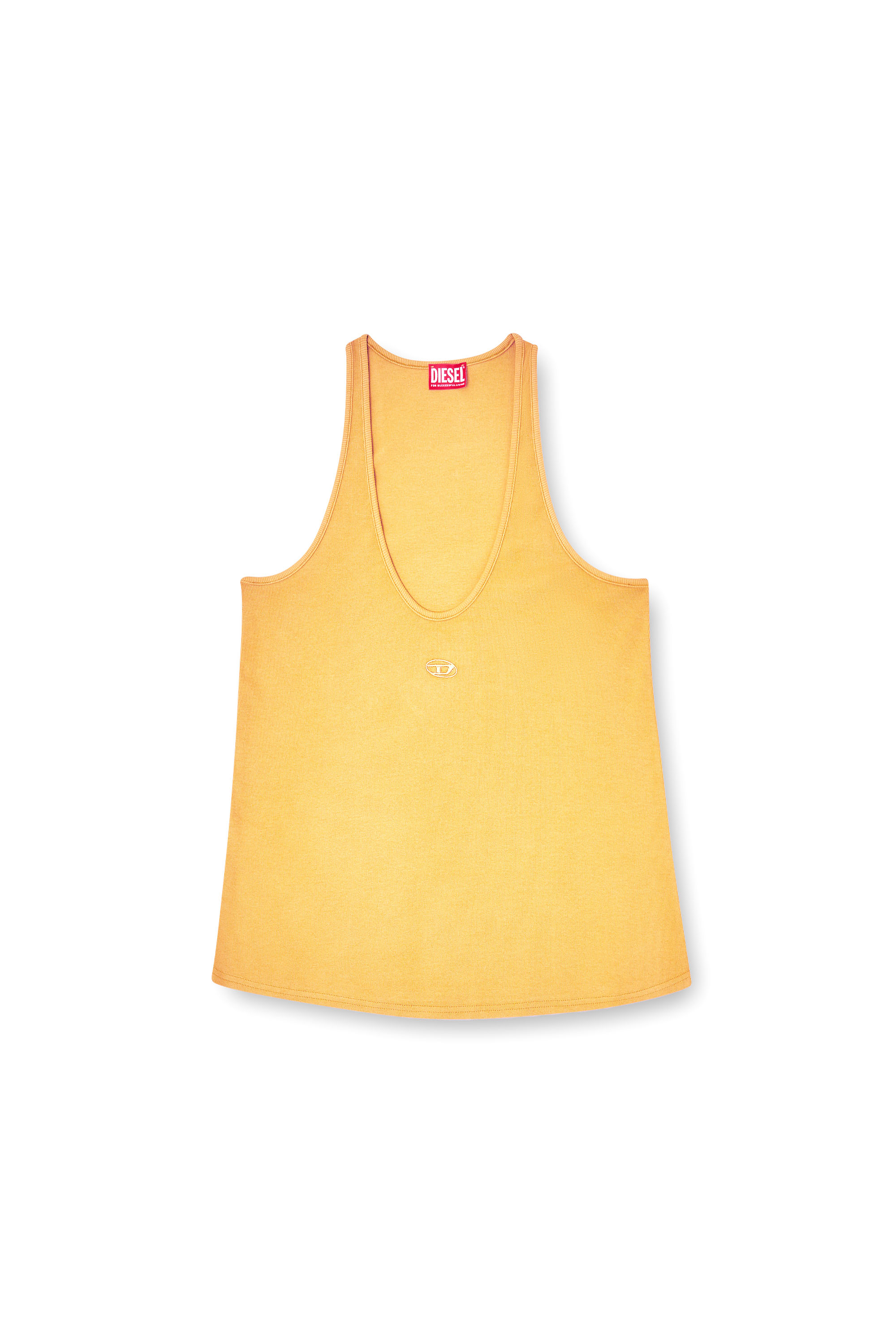 Diesel - T-IPSYA-LKDS, Woman's Ribbed tank with Oval D in null - 3