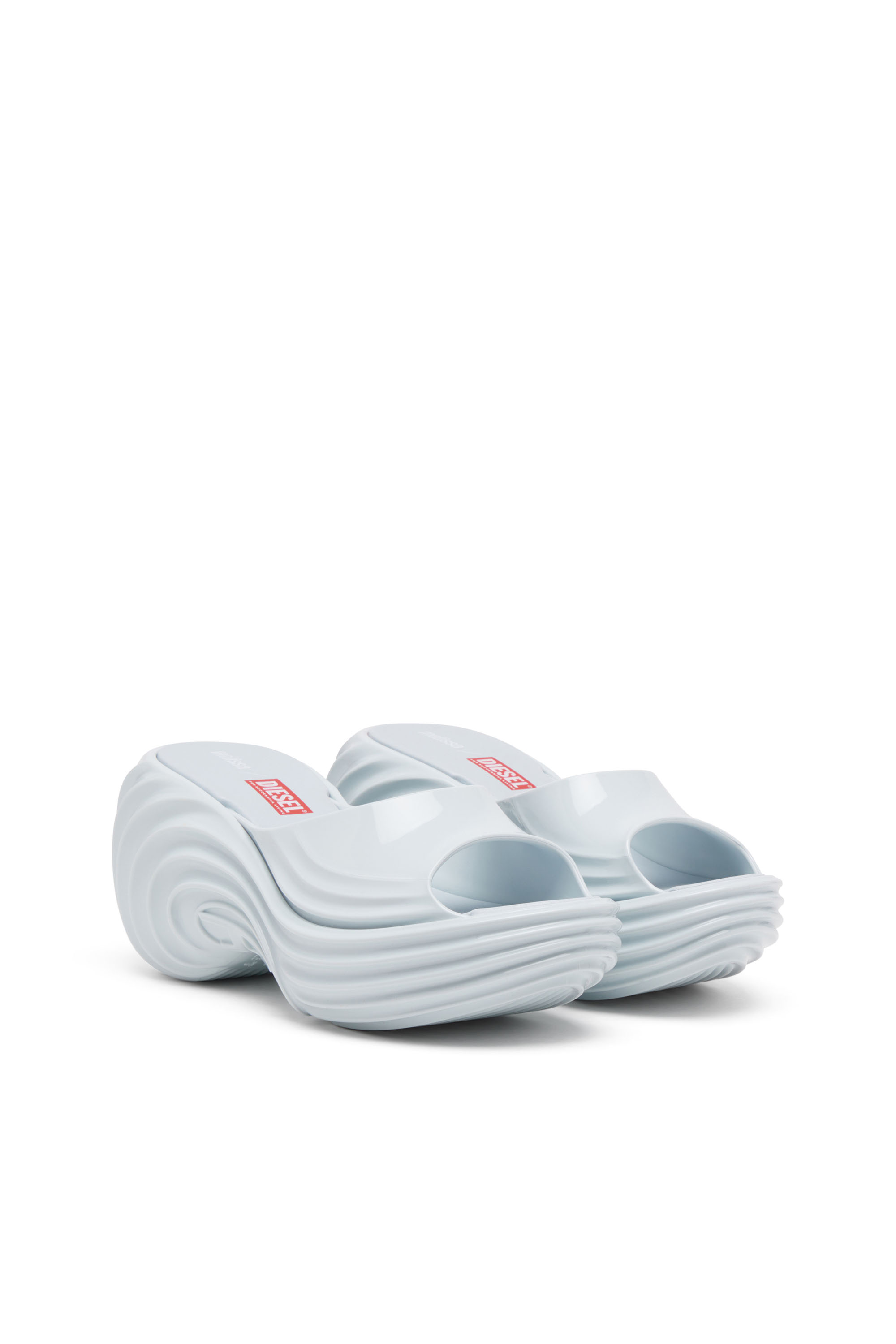 Diesel - MELISSA QUANTUM PLATFORM, Woman's Platform mule in Melflex&reg; in Light Blue - 2