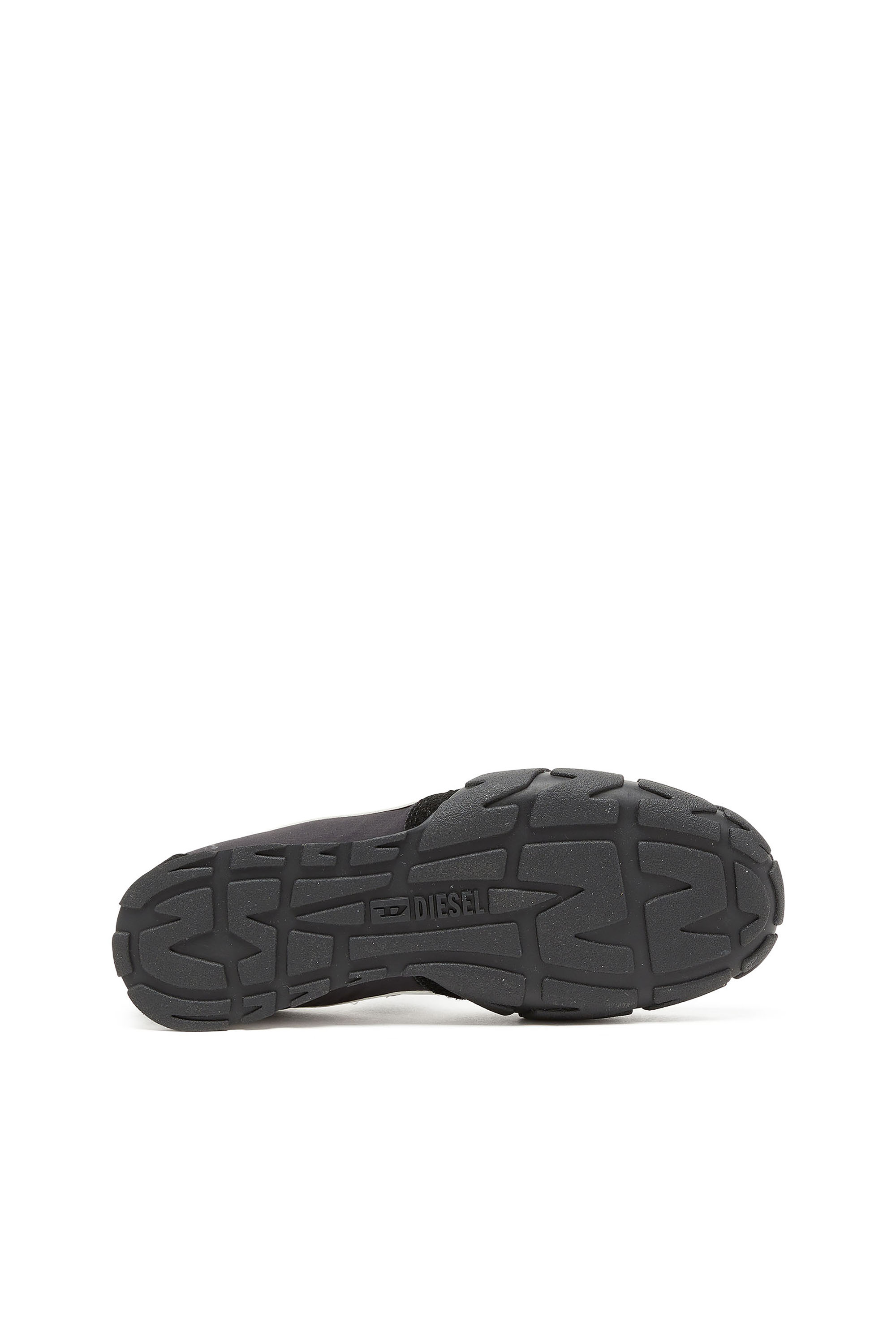 Diesel - S-PAGODHA SLIP-ON W, Woman's S-Pagodha-Tongue-free strap sneakers in ripstop in Black/White - 4