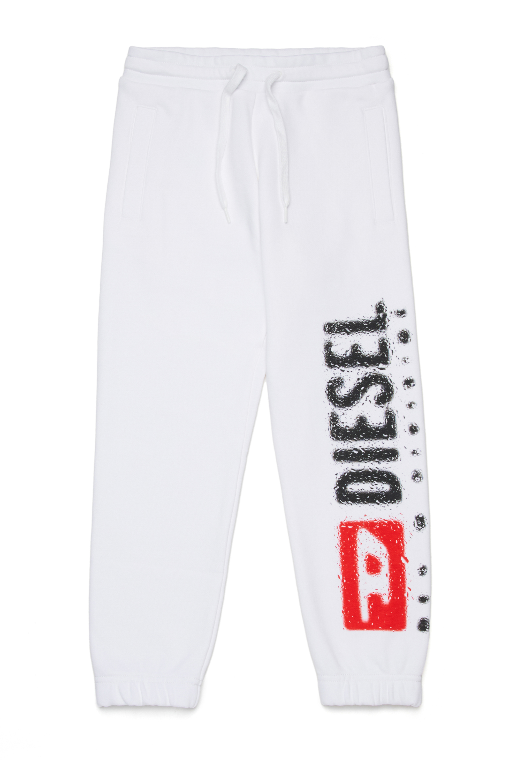 Diesel - PANTLI, Man's Cotton sweatpants with drawstring in White - 1