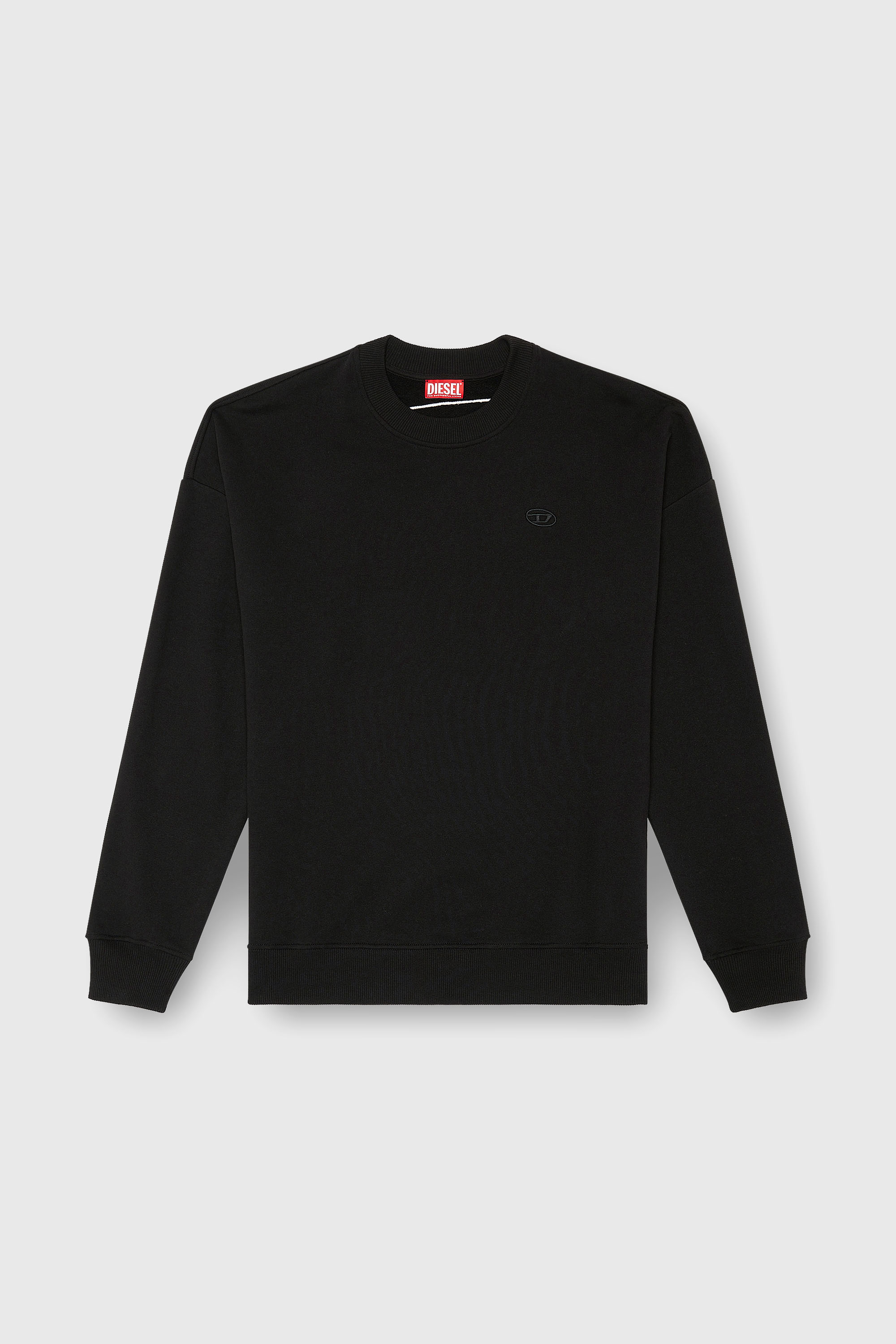 Diesel - S-ROB-MEGOVAL-D, Man's Sweatshirt with logo embroidery in Black - 2