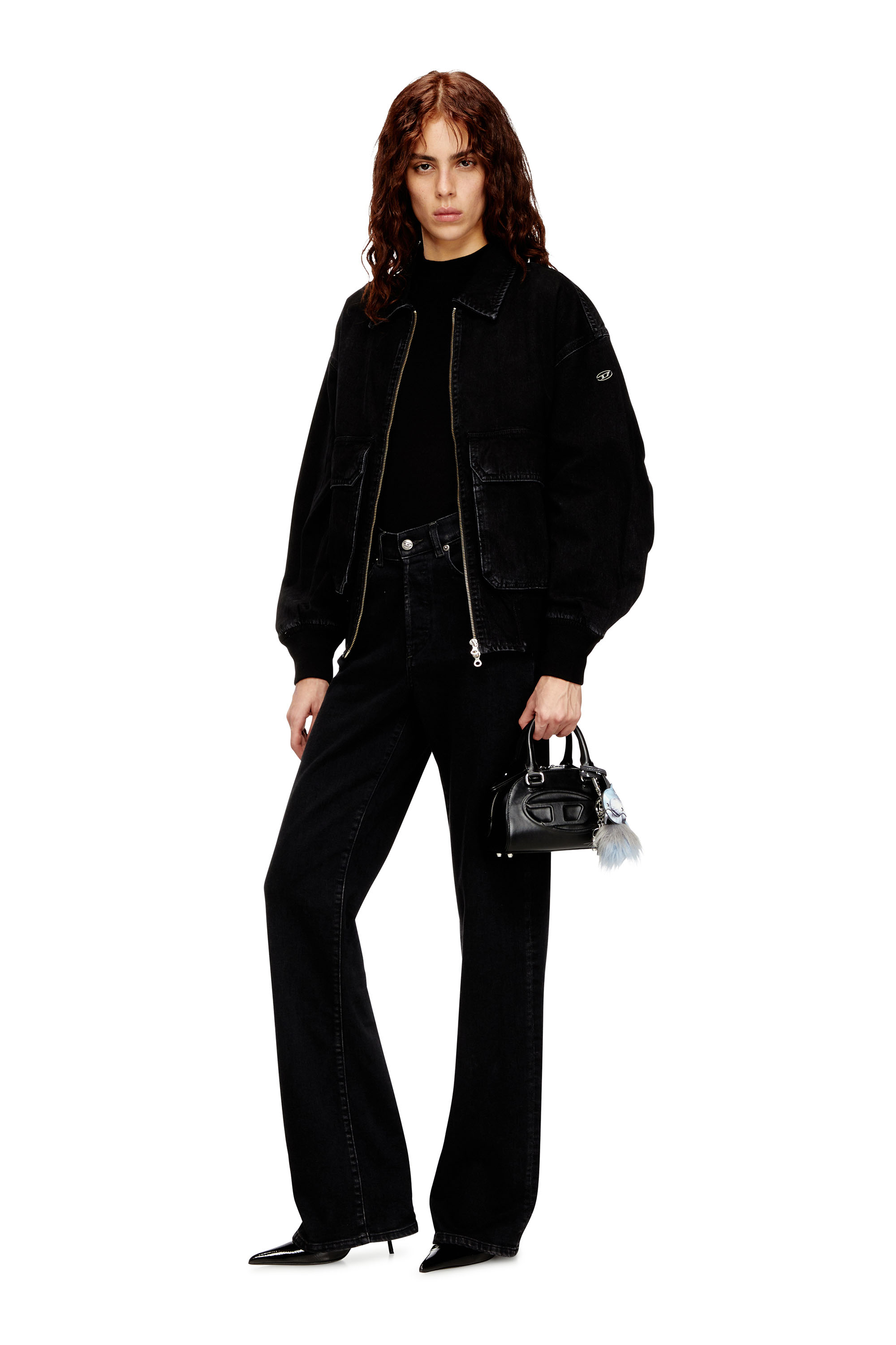 Diesel - D-KURZ, Unisex's Jacket in DNA denim in Black - 4