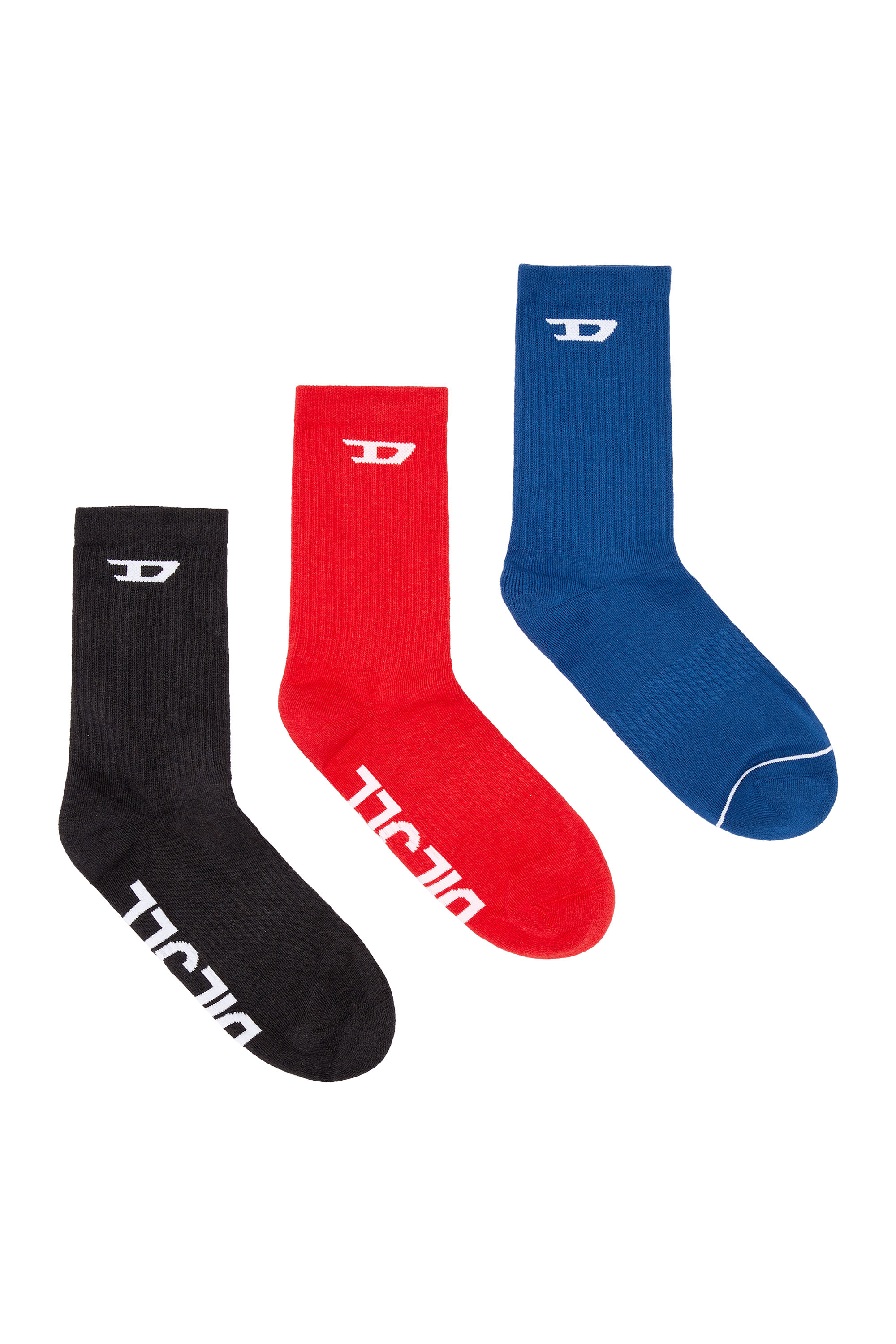 SKM-RAY-THREEPACK, Blue/Red - Socks