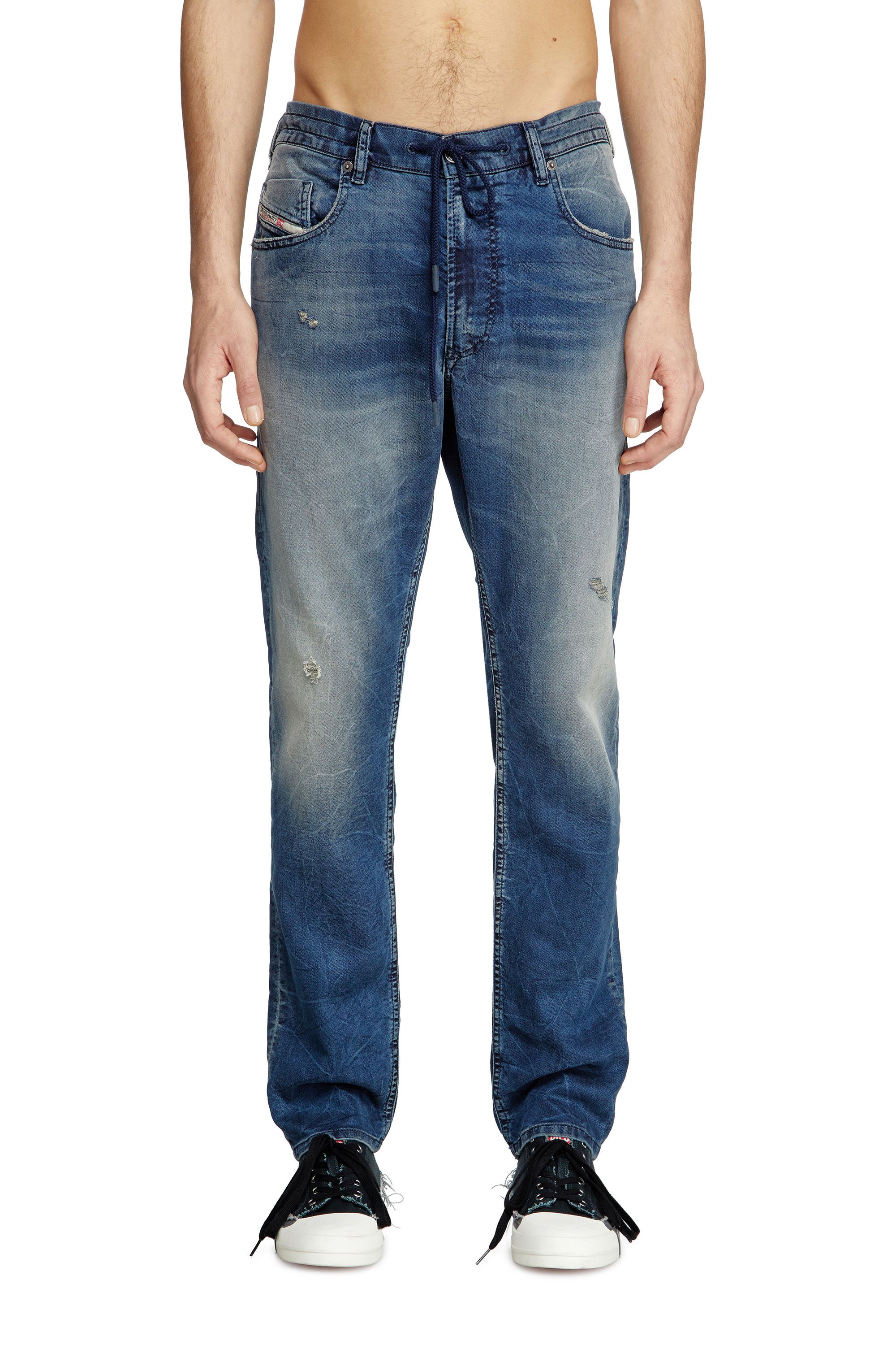 Diesel - Man's Regular 2030 D-Krooley Joggjeans® 068PI, Medium blue - 1