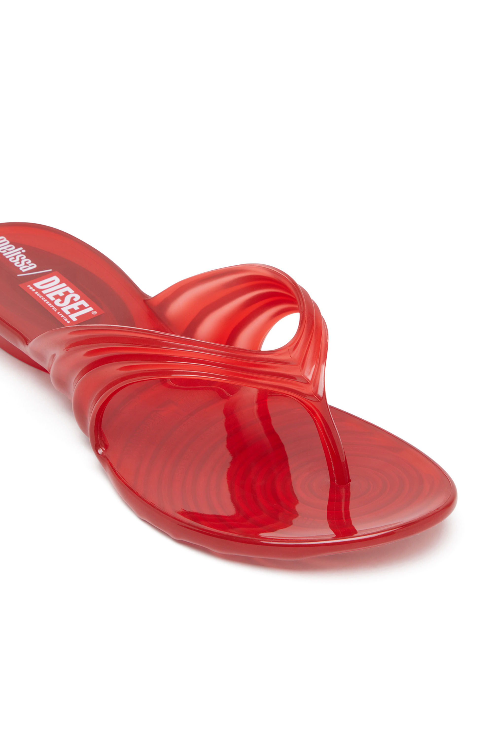 MELISSA QUANTUM THONG, Red Diesel - MELISSA QUANTUM THONG, Woman's Sculptural flip-flops in Melflex® in Red - 6