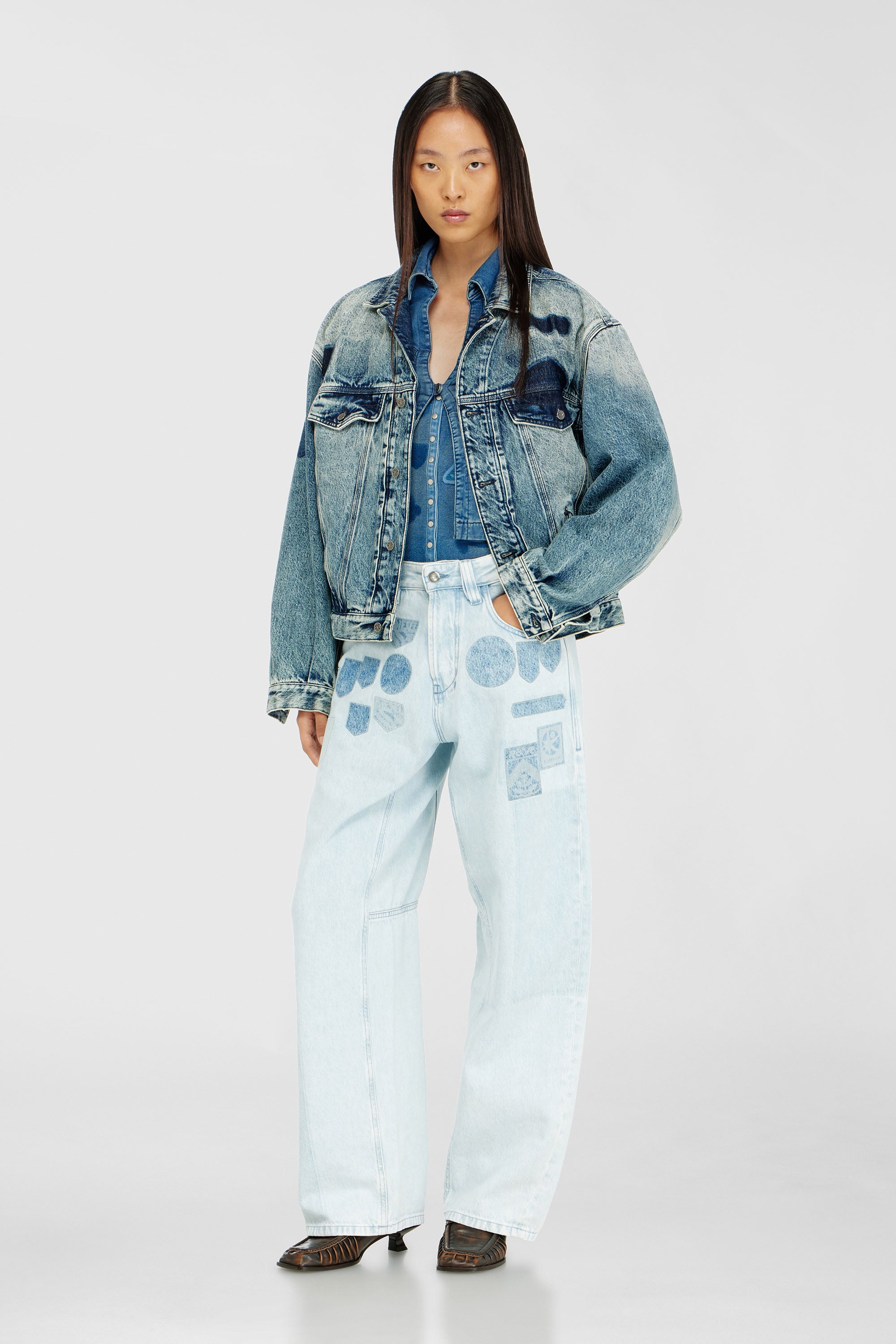 Diesel - Unisex's Relaxed Jeans 1997 D-Enim-M 0IFBQ, Light Blue - 2