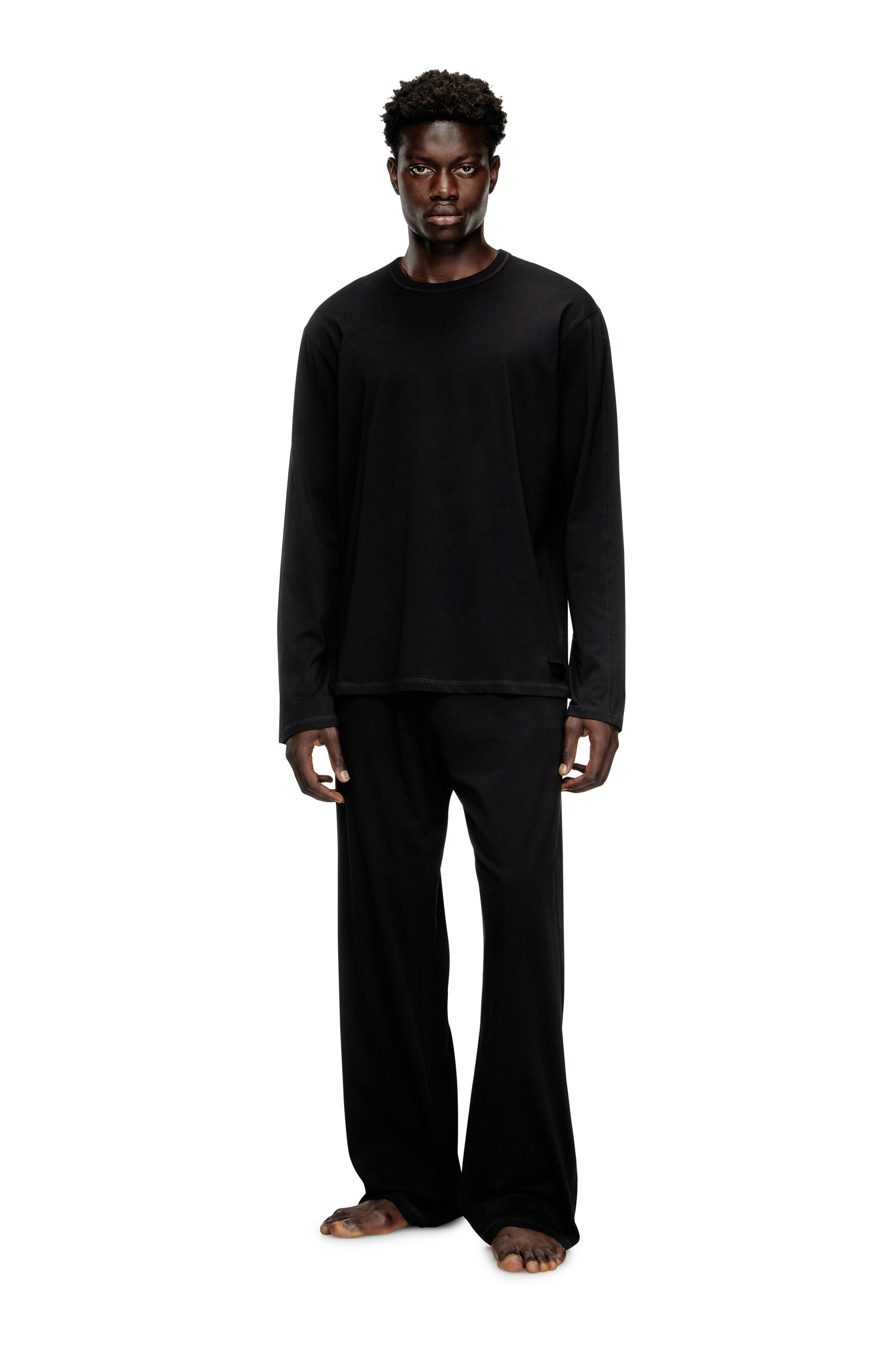 Diesel - SET-ADRIAN-UTLT, Man's Pyjamas in cotton jersey in Black - 1