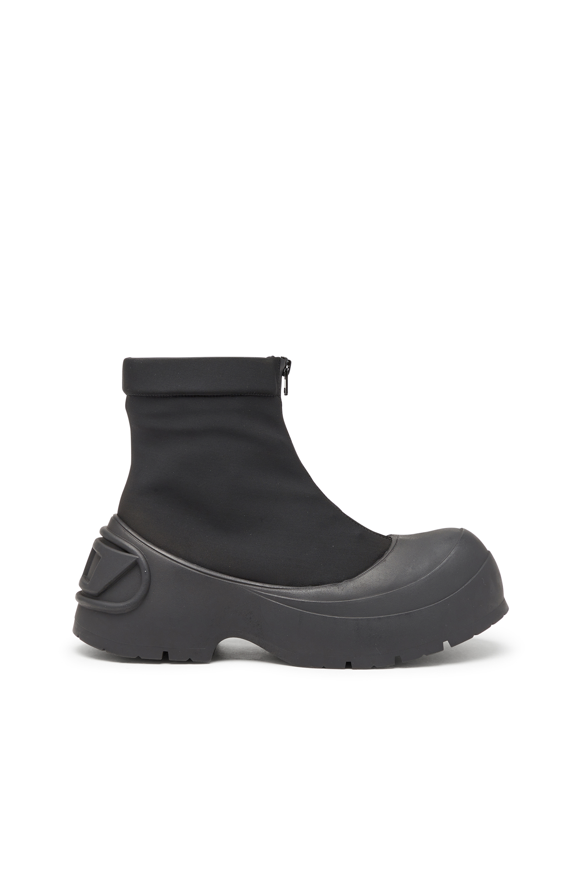 D-DONALD CH, Black Diesel - D-DONALD CH, Man's D-Donald-Rubber-trimmed ankle boots in Black - 1