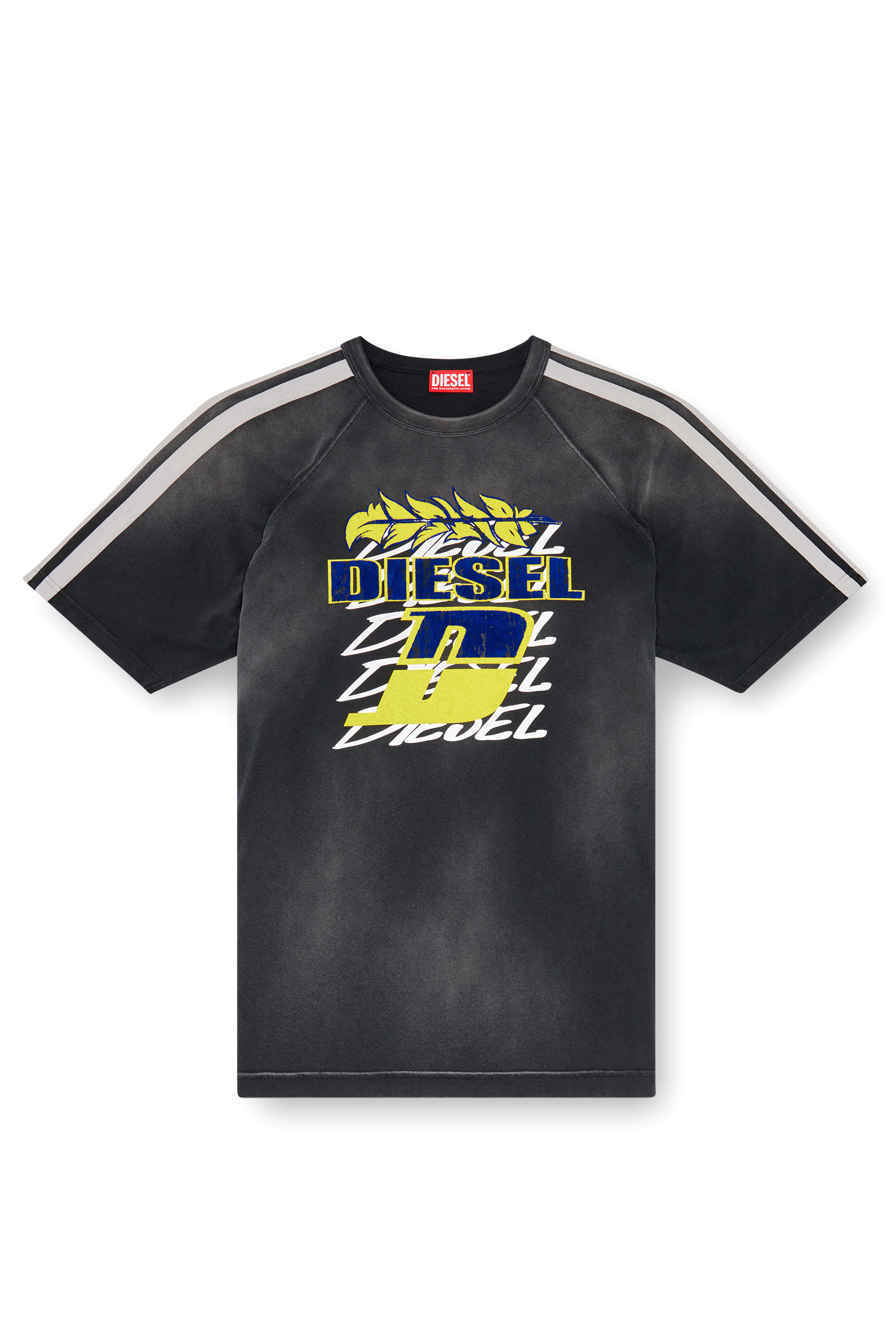 Diesel - T-ROXT-STRIPE, Black - Image 3