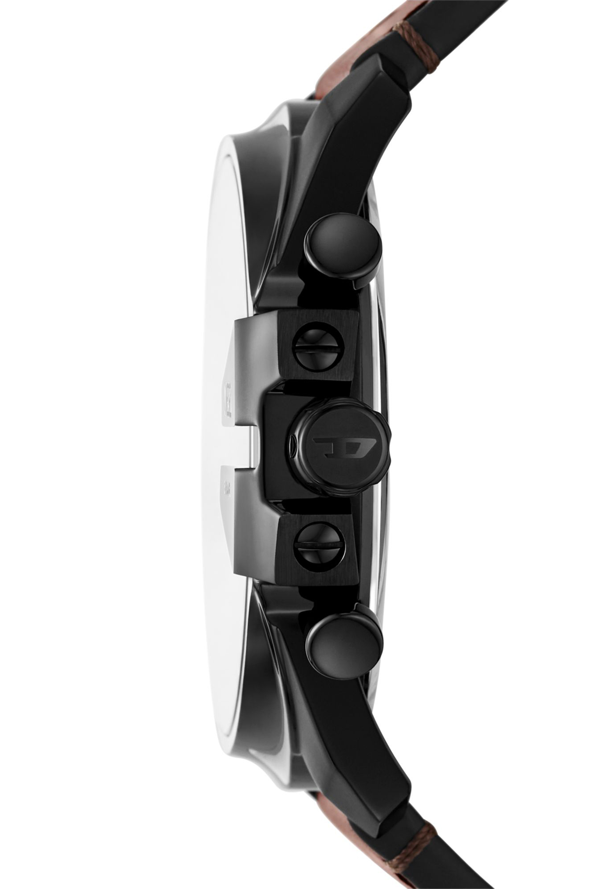 Diesel - DZ4692 WATCH, Man's Mega Chief Slim brown leather watch in Brown - 3