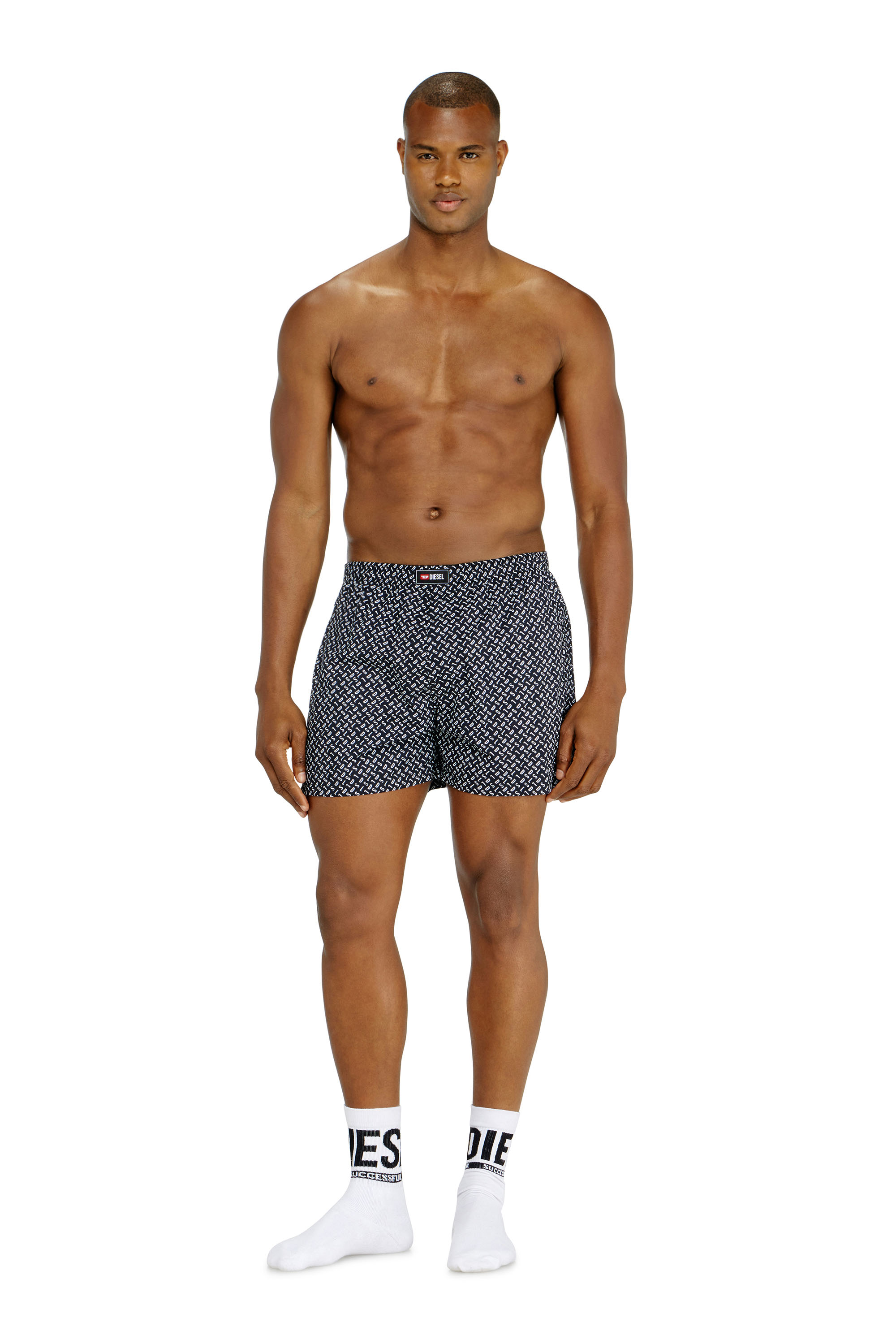 Diesel - RYAN-D-CORE-3PACK, Man's Three-pack cotton boxers solid and all-over DSL print in Multicolor - 2