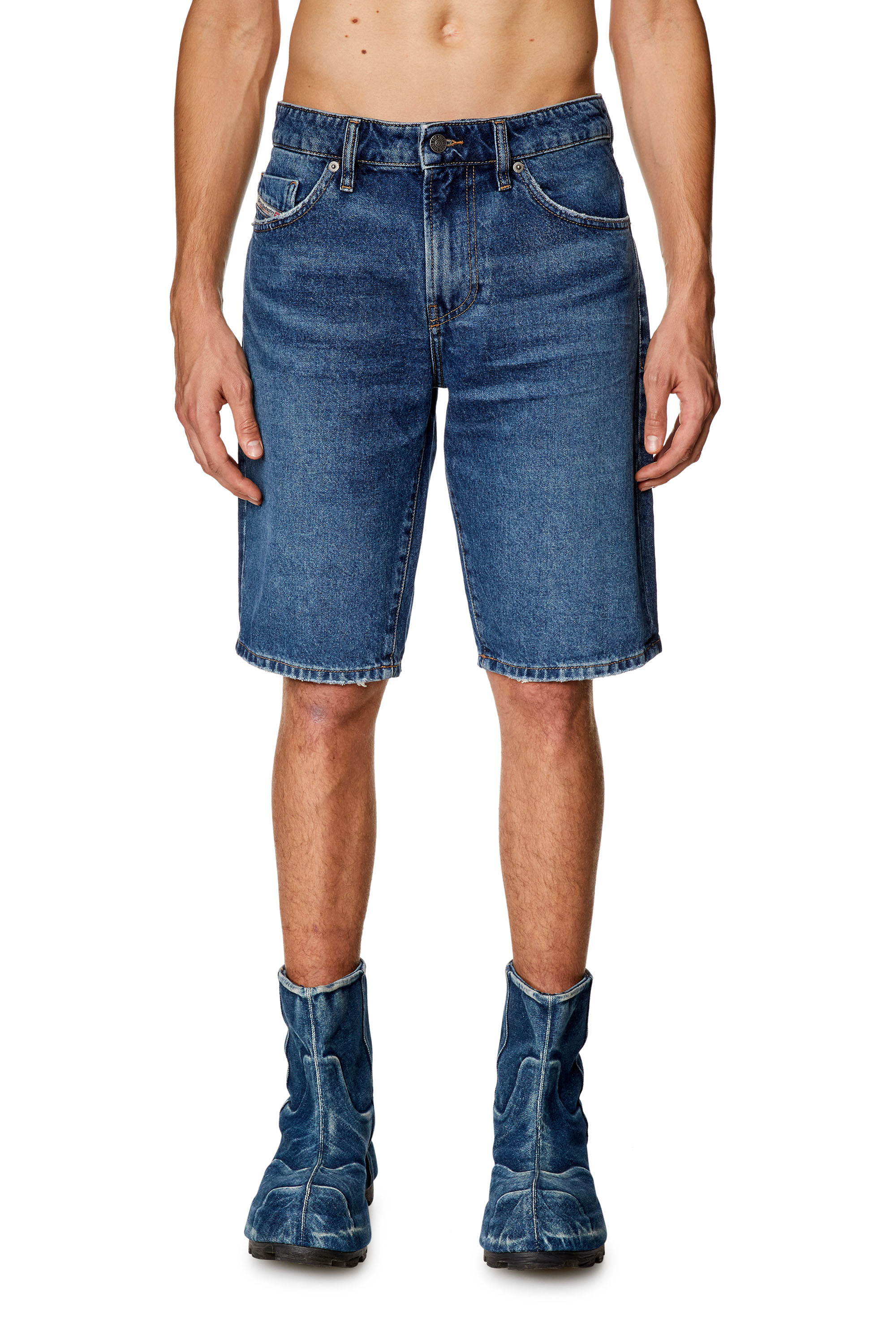 Diesel - SLIM-SHORT, Man Slim denim shorts in Blue - Image 1