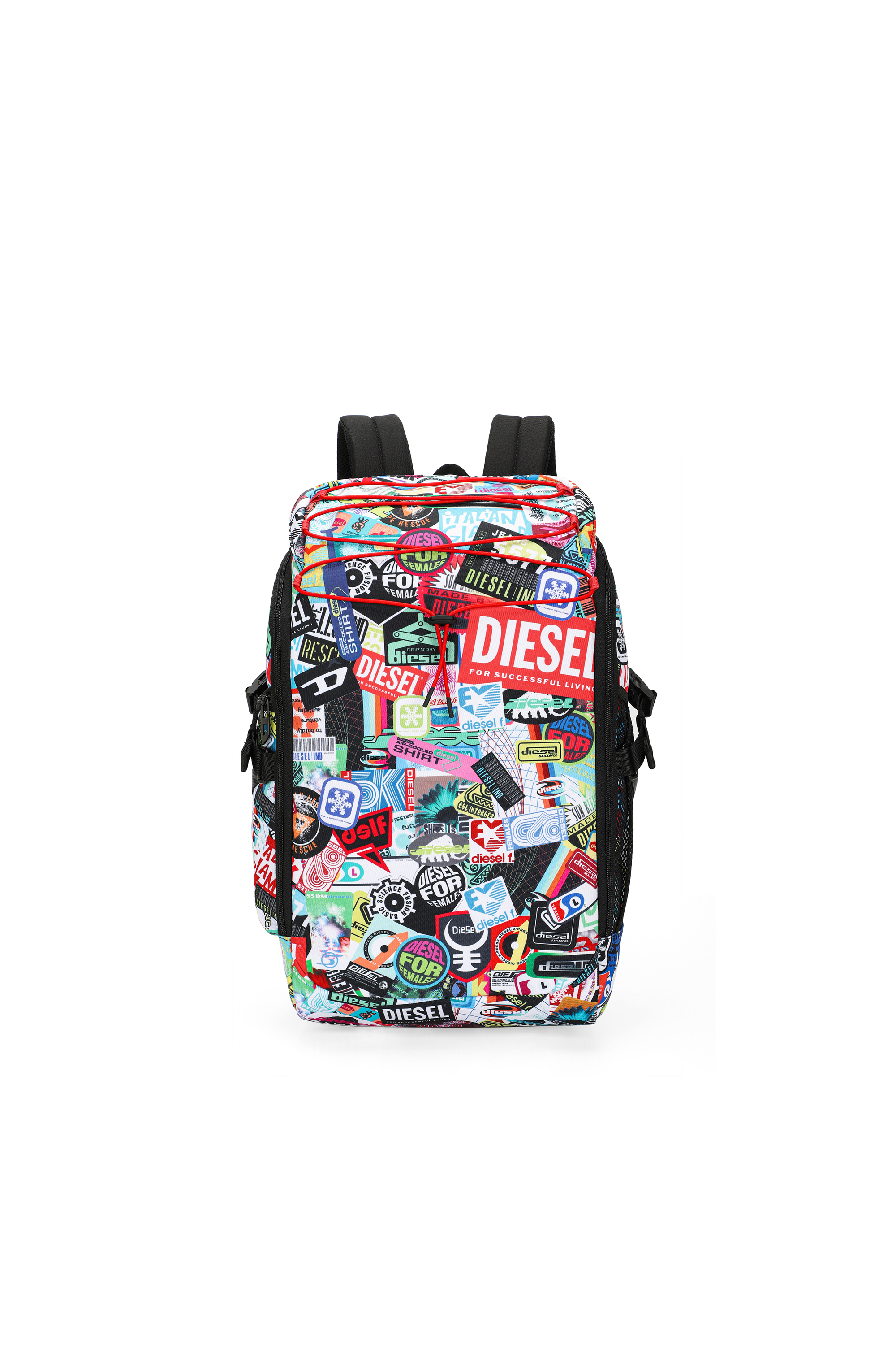 Diesel - DIESEL PC PRINTED BACKPACK-STICKERS- DSB, Unisex's Multifunctional backpack with stickers in Multicolor - 1