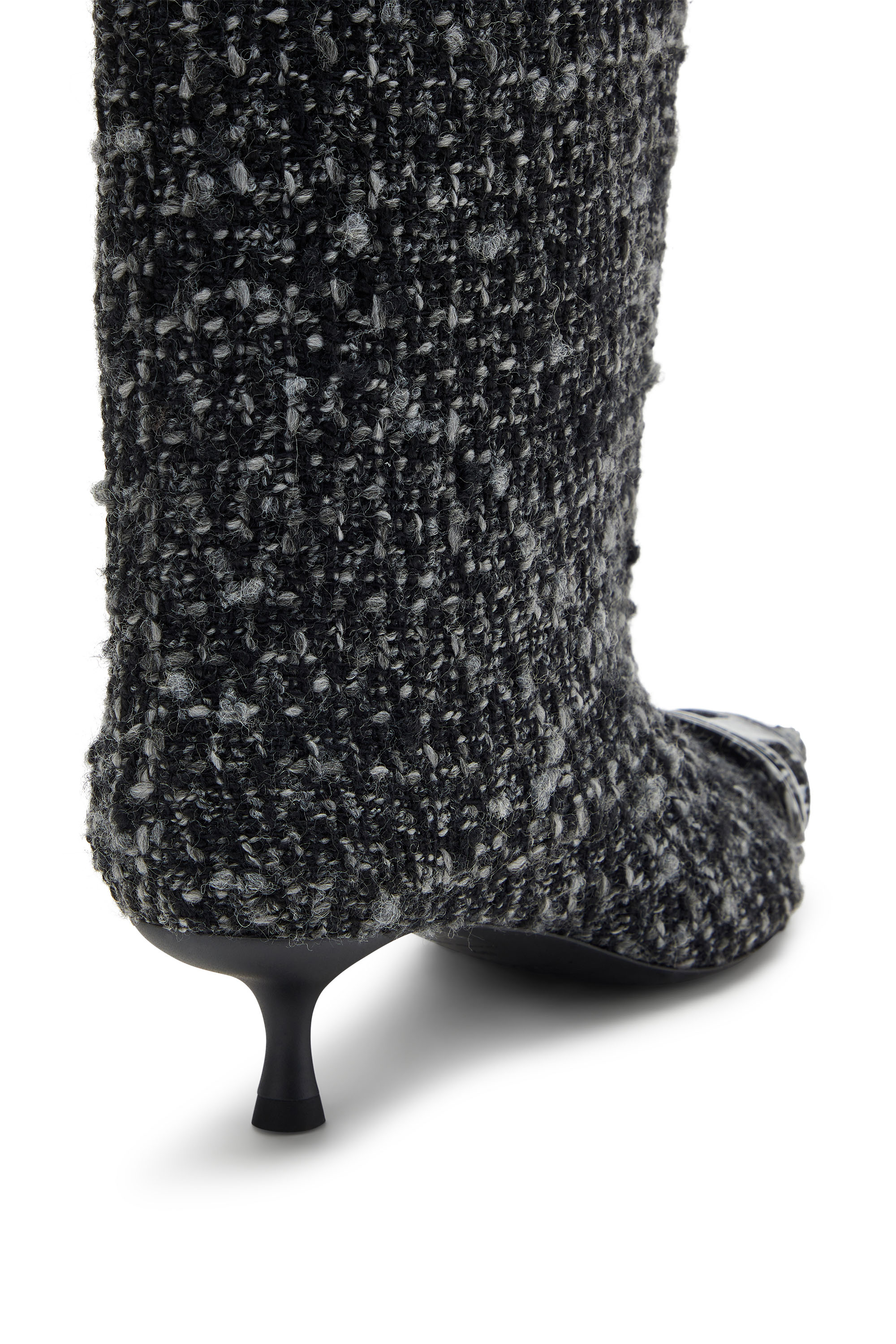 D-VENUS 40 KB TUBE, Black Diesel - D-VENUS 40 KB TUBE, Woman's D-Venus-Bouclé  knee-high boots in Black - 4