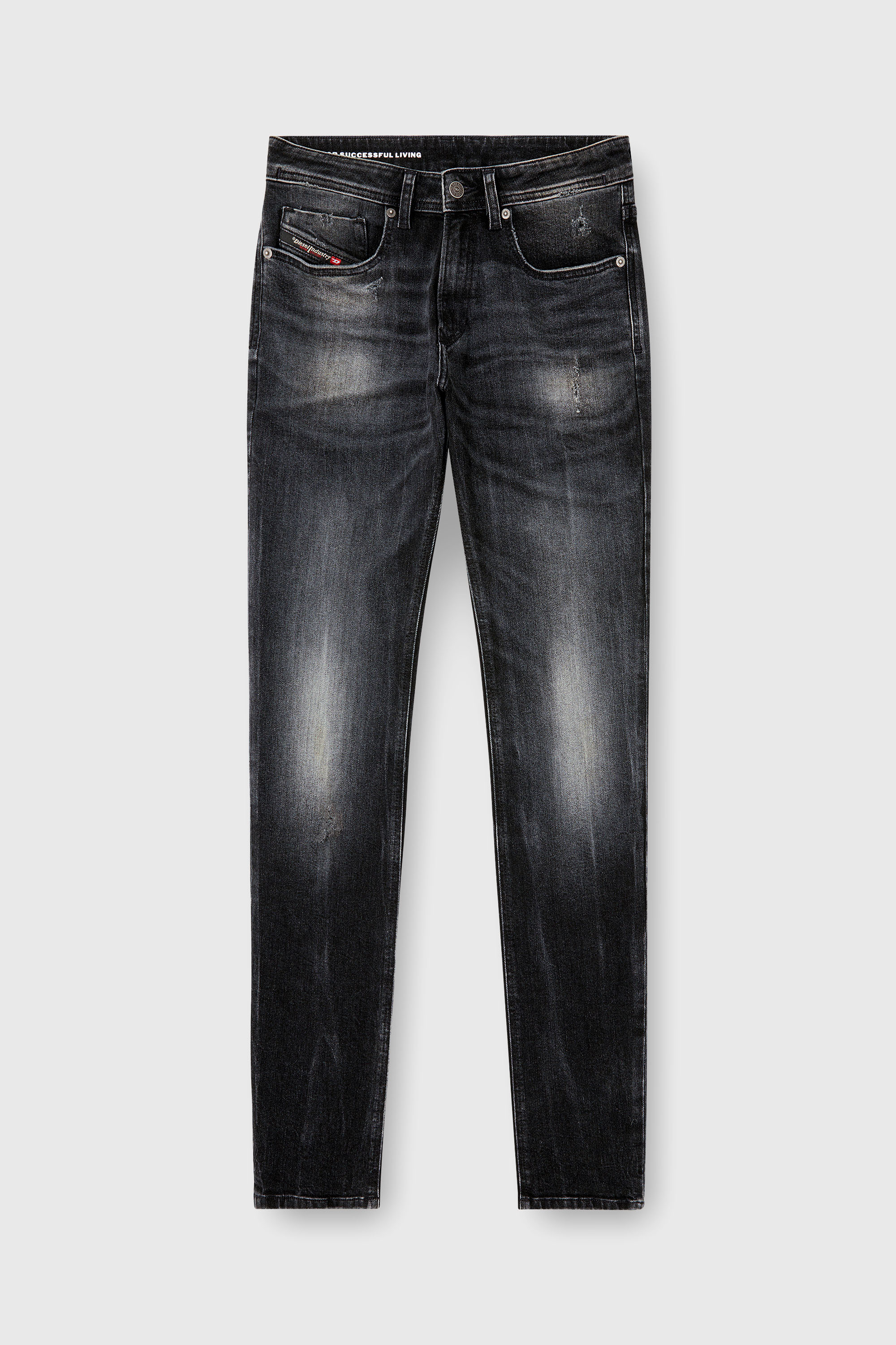 Diesel - Man's Skinny Jeans 1979 Sleenker 0DBDP, Black/Dark grey - 2