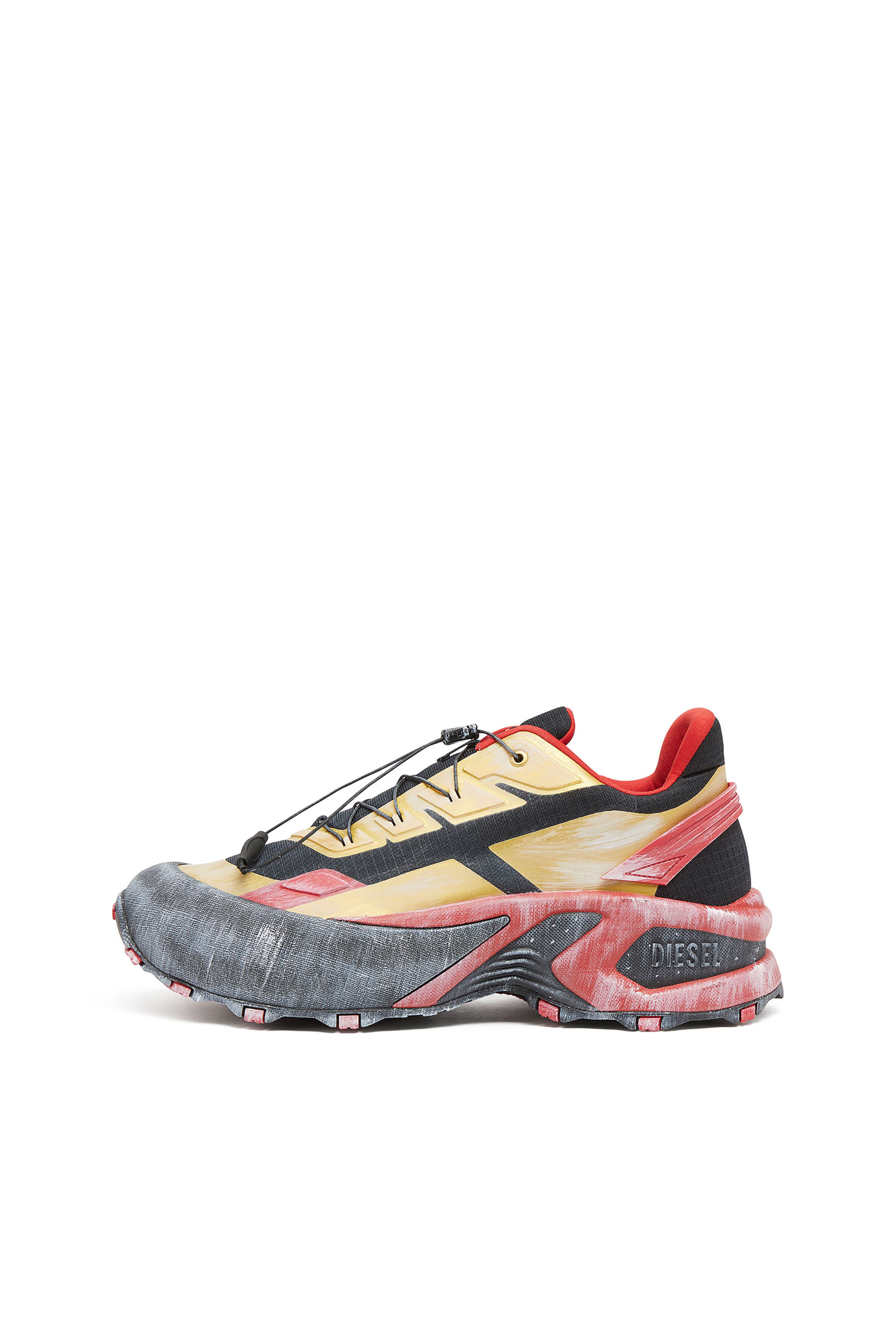 Diesel - D-CAGE RUNNER, Man's D-Cage-Distressed chunky sneakers in ripstop in Multicolor - 2
