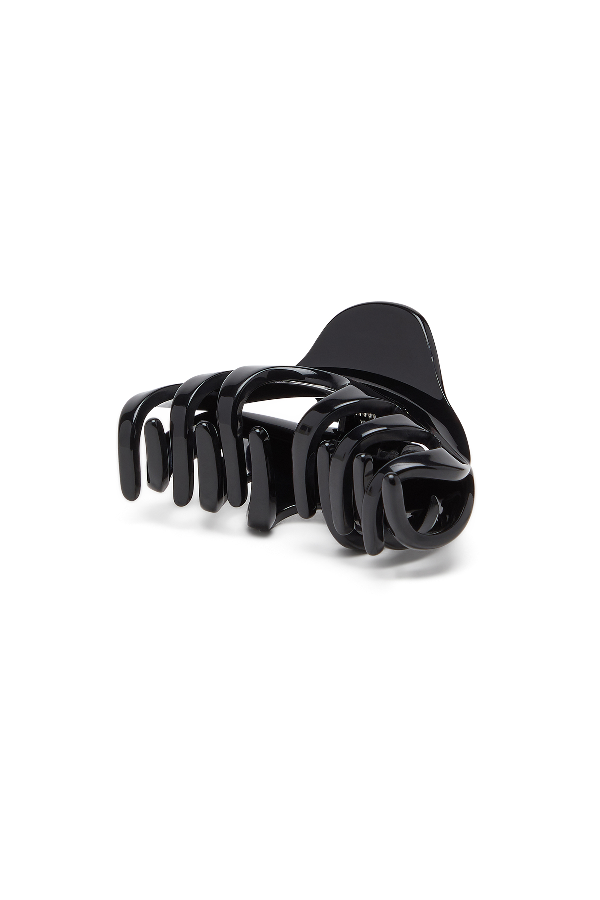 Diesel - TALON CLIP, Woman's Resin hair clip with Oval D logo in Black - 2