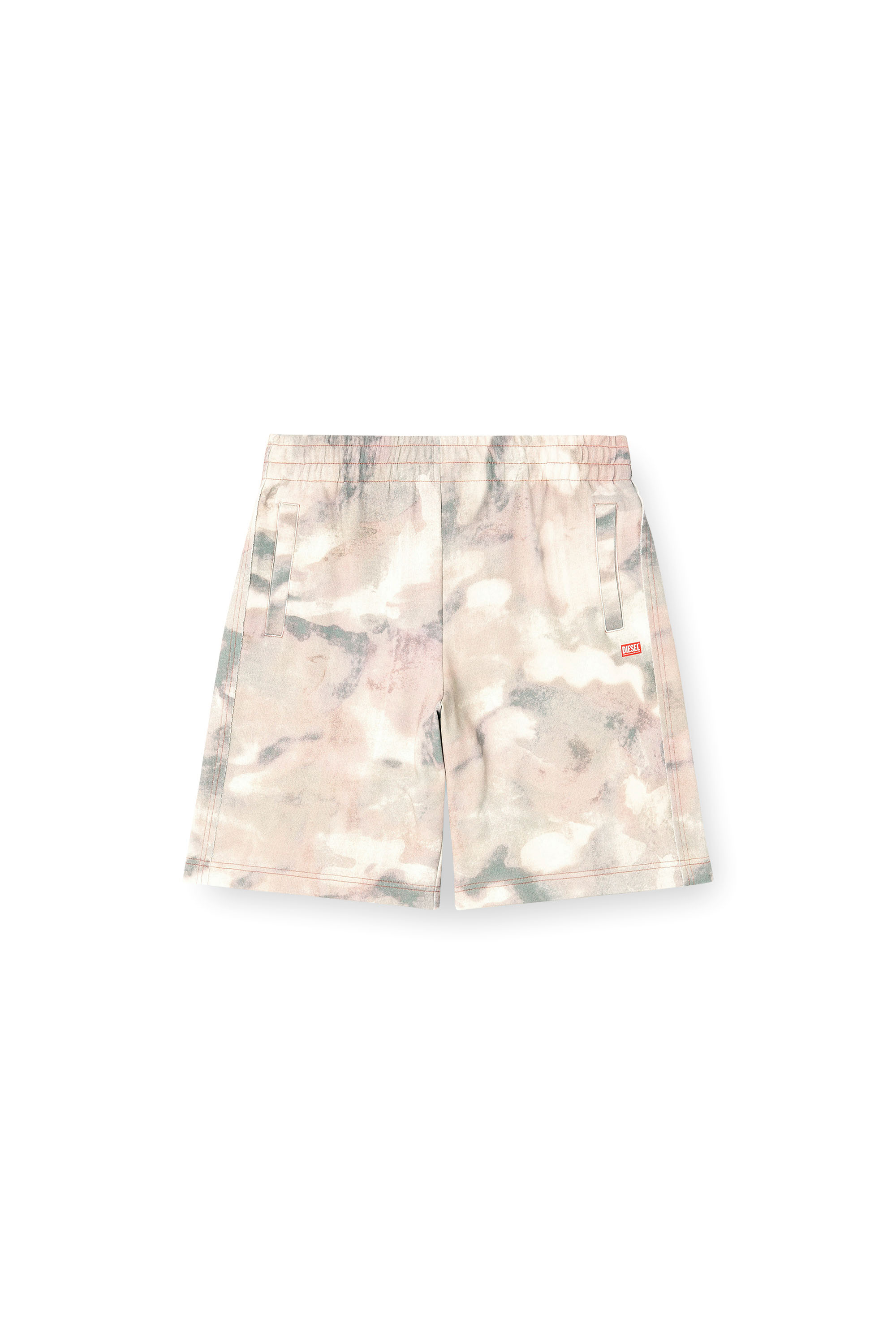 Diesel - P-CRONE-V1, Man's Sweat shorts with camo digital print in Beige/Brown - 2