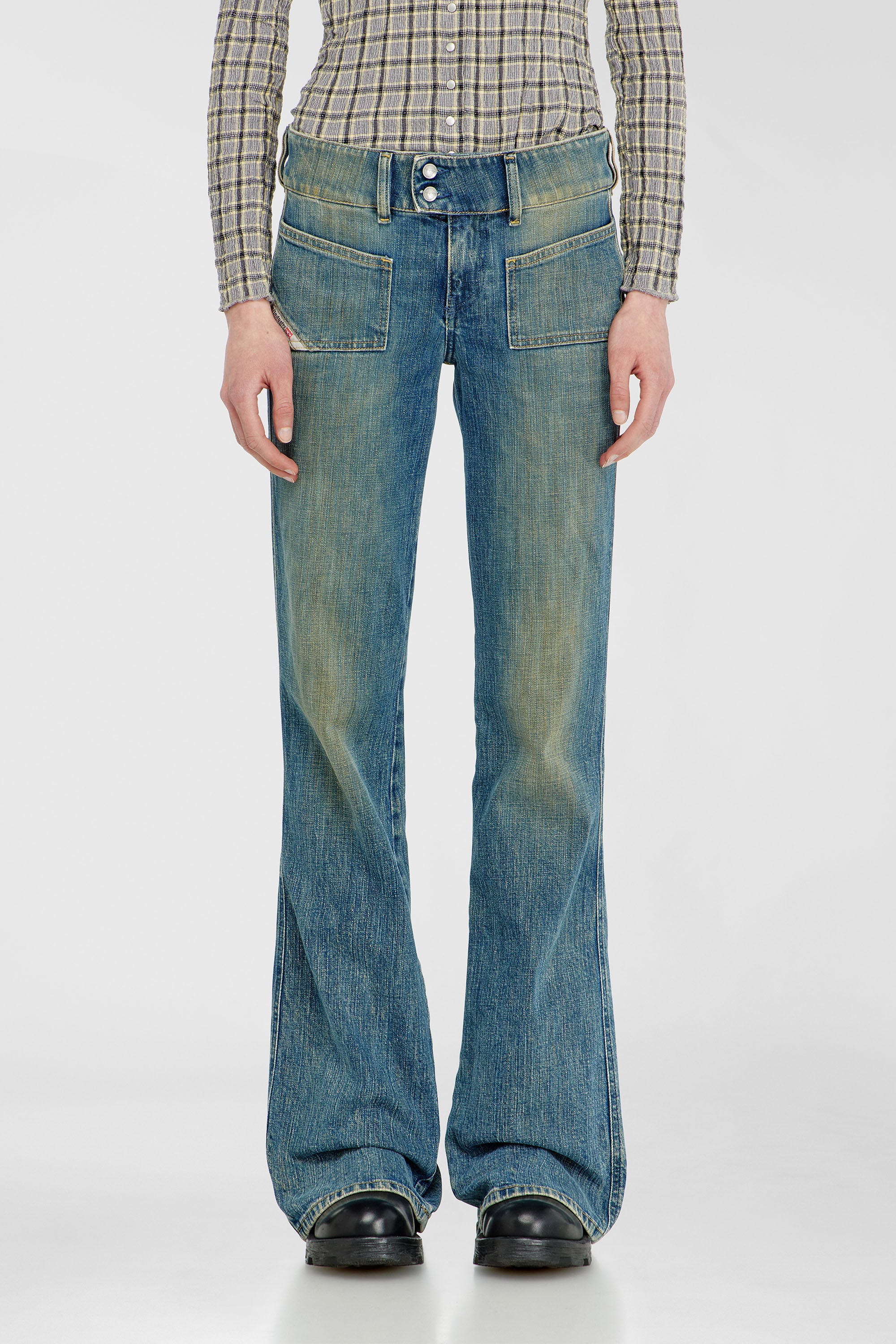 Diesel - Woman's Bootcut Jeans D-Hush 007EJ, Medium blue - 2